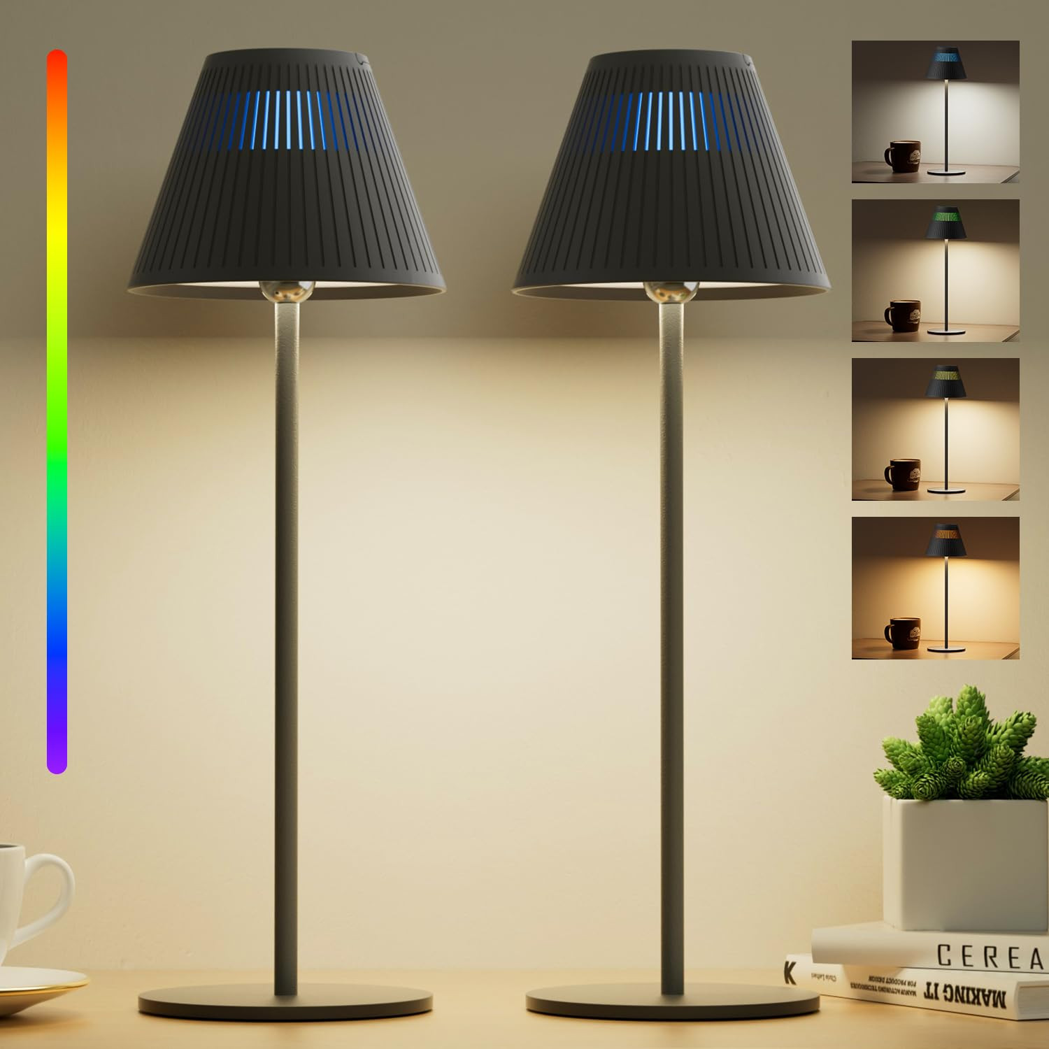 Cordless LED Table Lamps 2 Pack - Black/White-image-05038cb2-9733-43b9-8256-ad996cd3f1cd-156