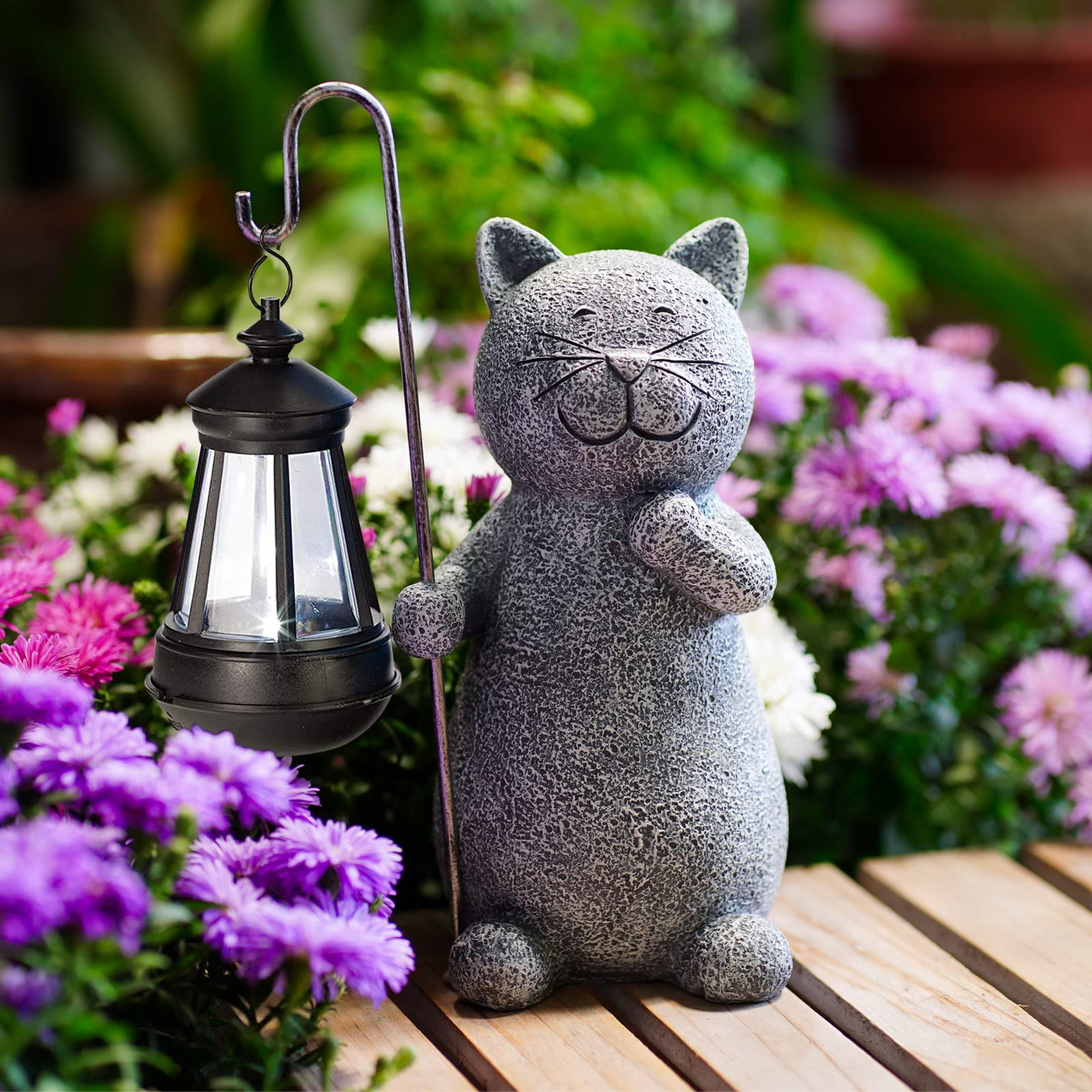 Solar Cat Statue with Lantern - Grey 1 Cat-image-ad0d21b5-df1c-45aa-8d38-c22060e0d7a4-133338