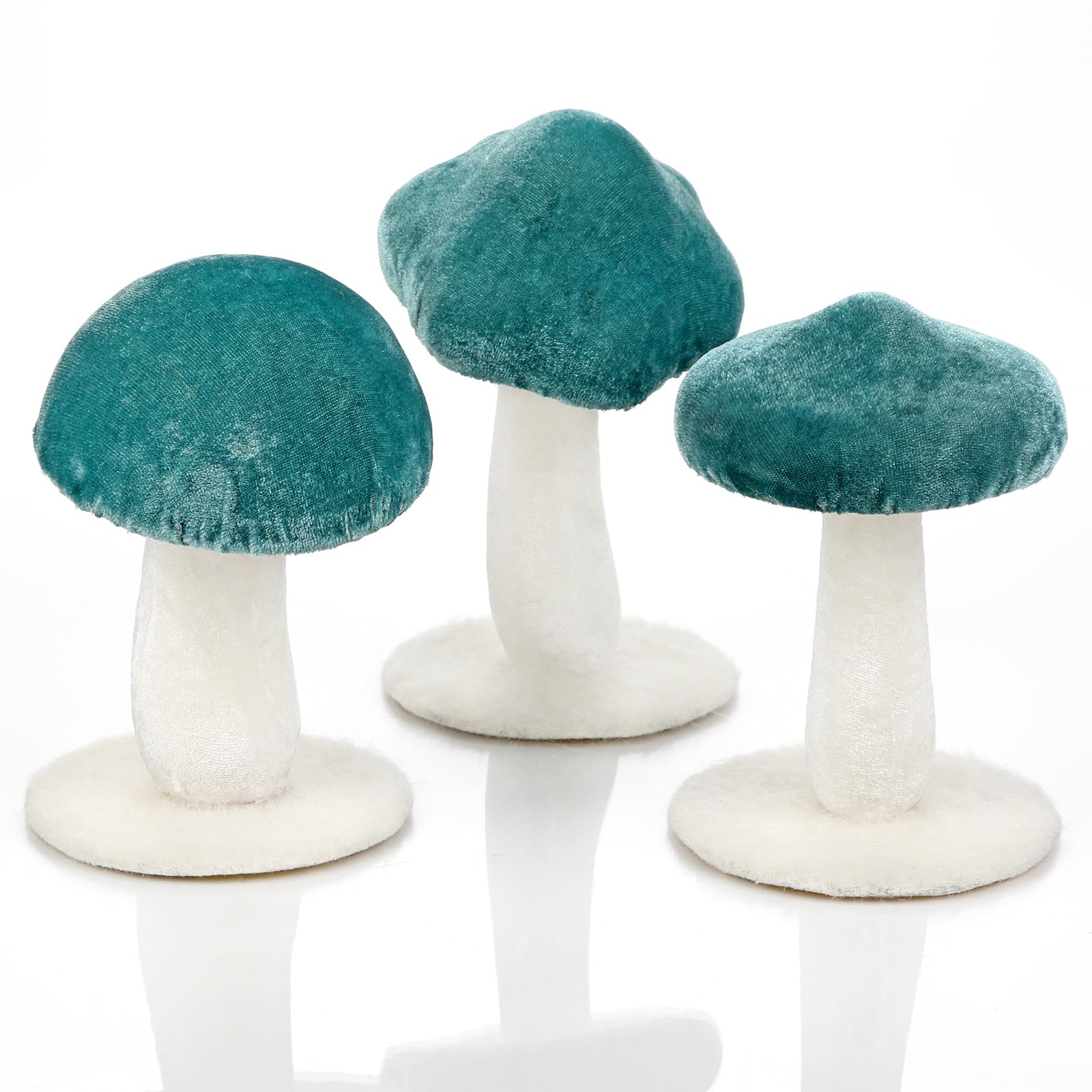Velvet Mushroom Decorations Set 3 pcs - Blue & White-image-3032ad68-2710-4360-99ae-9c148bc1edb6-128638
