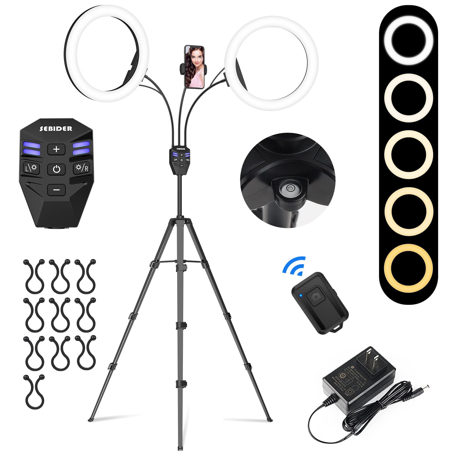 LED Ring Light with Tripod Stand - Black Dual 10"-image-b407cd75-9d6a-4a8a-a3bc-abf191b35e8d-267843