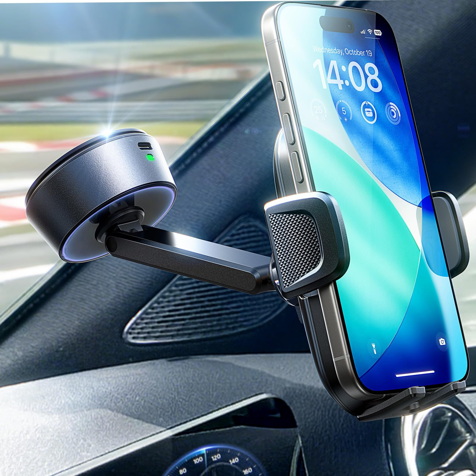 Car Phone Holder 360° Rotation - Space Black A680-image-39145ae3-4a81-4dc4-a83e-85b14a915d4a-1171