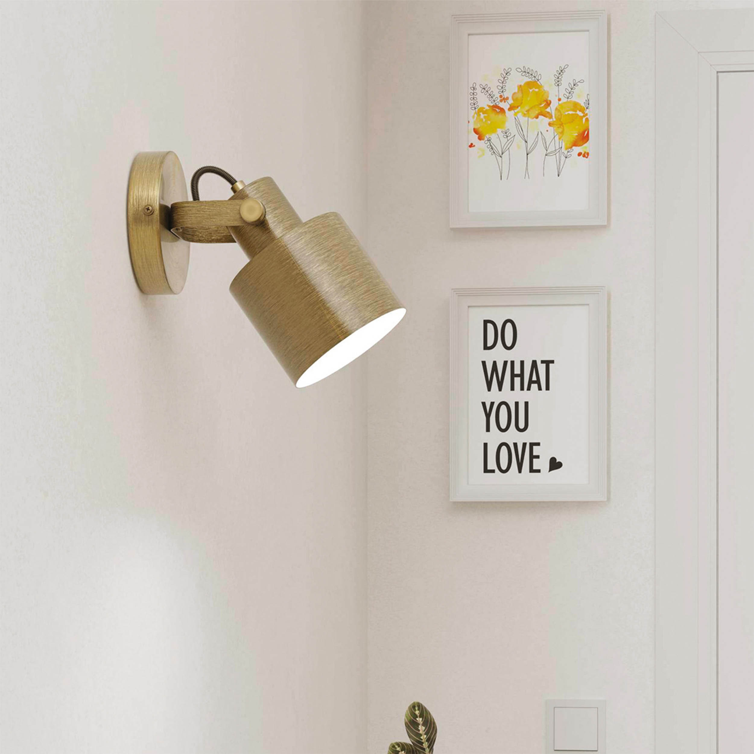 EGLO Southery Creme-Gold Bronzed Metal Single Wall Spotlight-image-bd4775f9-51f5-4be8-b8e4-cd2736b115d9-269285