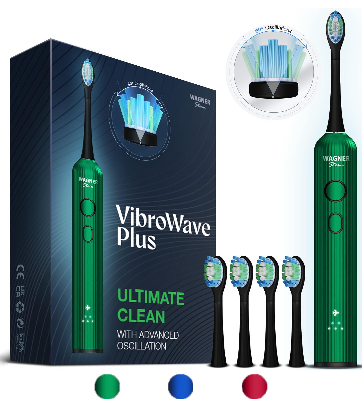 VibroWave Plus Electric Toothbrush - Mint Mirage 1 Count-image-4c62f35e-1939-407a-98d9-6a3cde0b10dc-136803
