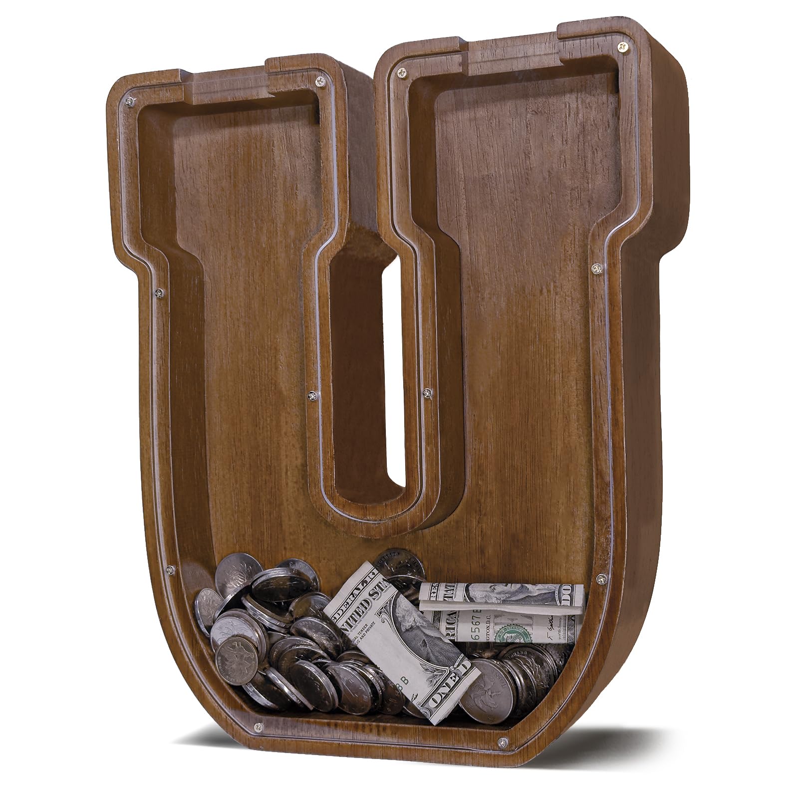 Wooden Letter Piggy Bank - U 12"-image-c975d988-900e-4de5-b046-2478d6b8c88d-126022