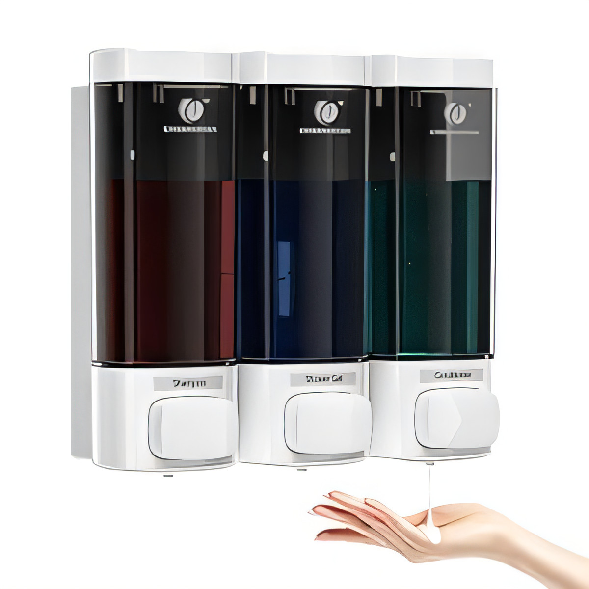 Shampoo & Conditioner Dispenser Set - White 3×320ml-image-1d321e44-2424-4bbb-8aa2-d128f6f46a07-107980