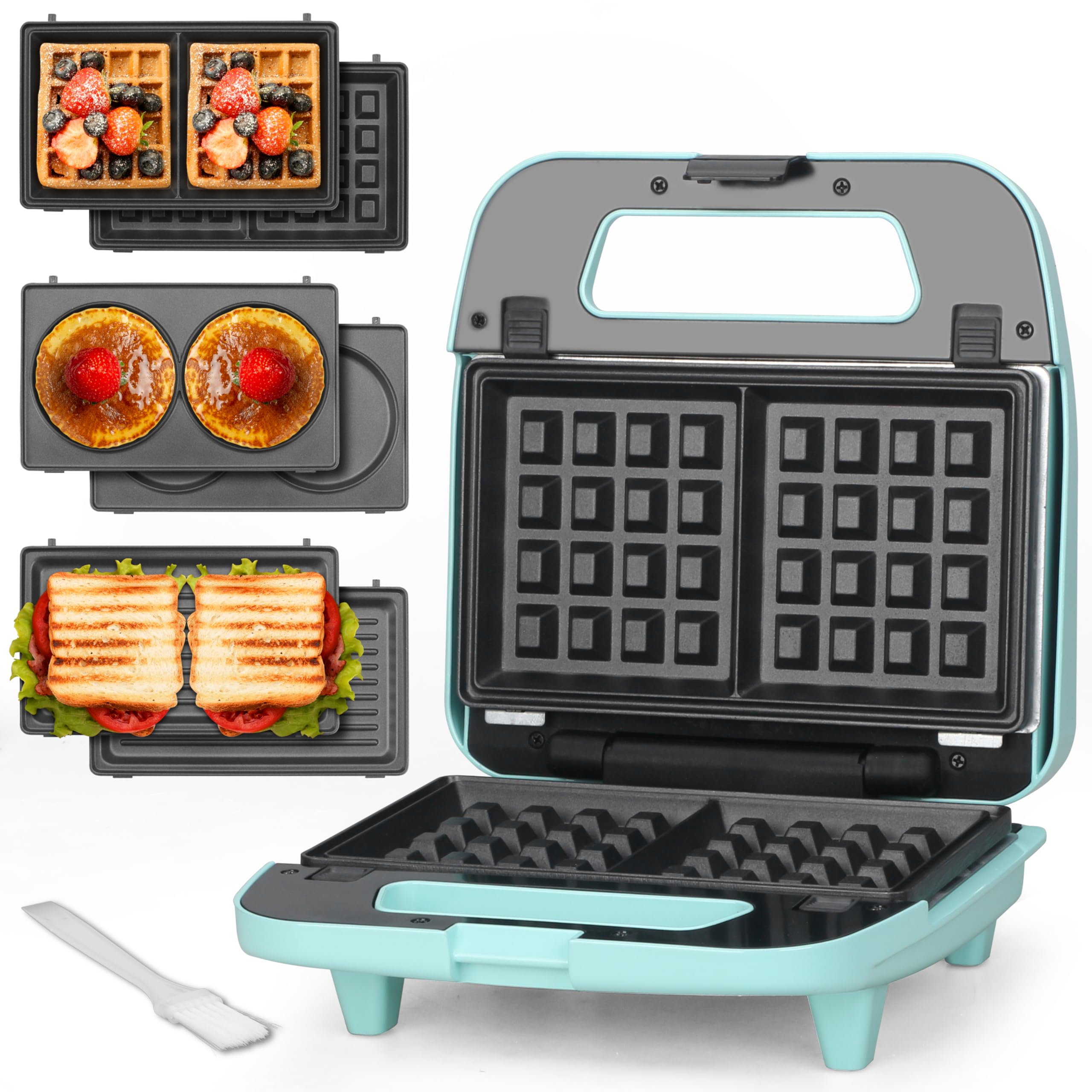 3 in 1 Waffle Maker - Aqua Standard-image-c0af4392-195b-426d-91f4-d5111c735c00-2082