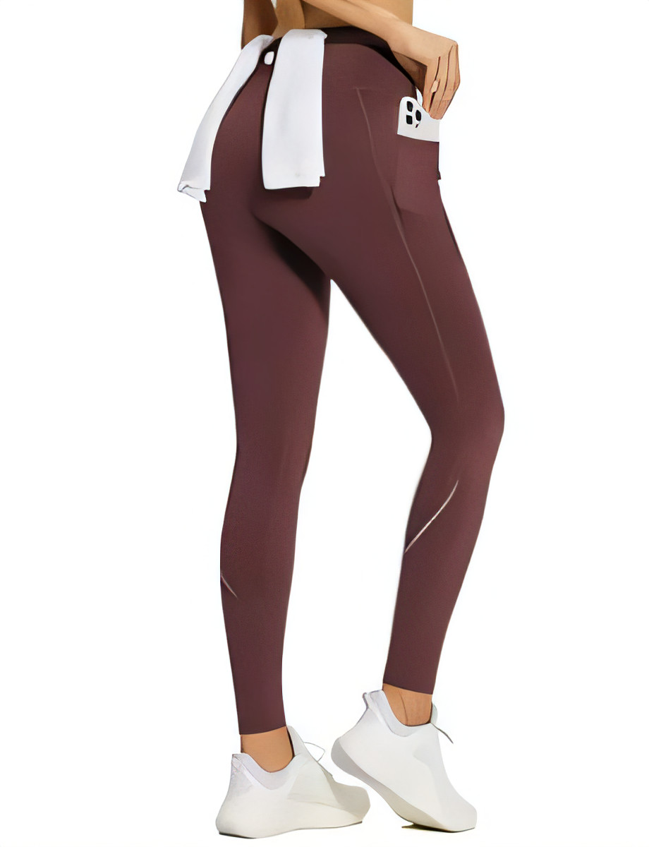 Women's Fleece Leggings with Zip Pockets - Red L-image-26d6278e-a9c4-46da-934c-c55264f27559-101879