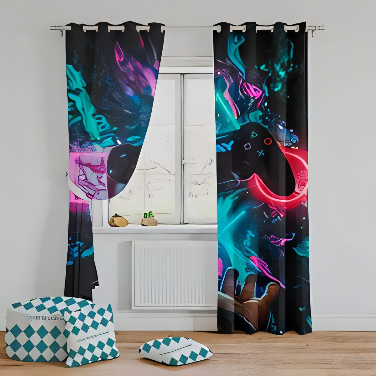 3D Space Blackout Curtains - 168x229cm-image-85d8d862-97f4-4b58-8ce9-1c6a94faa077-90824