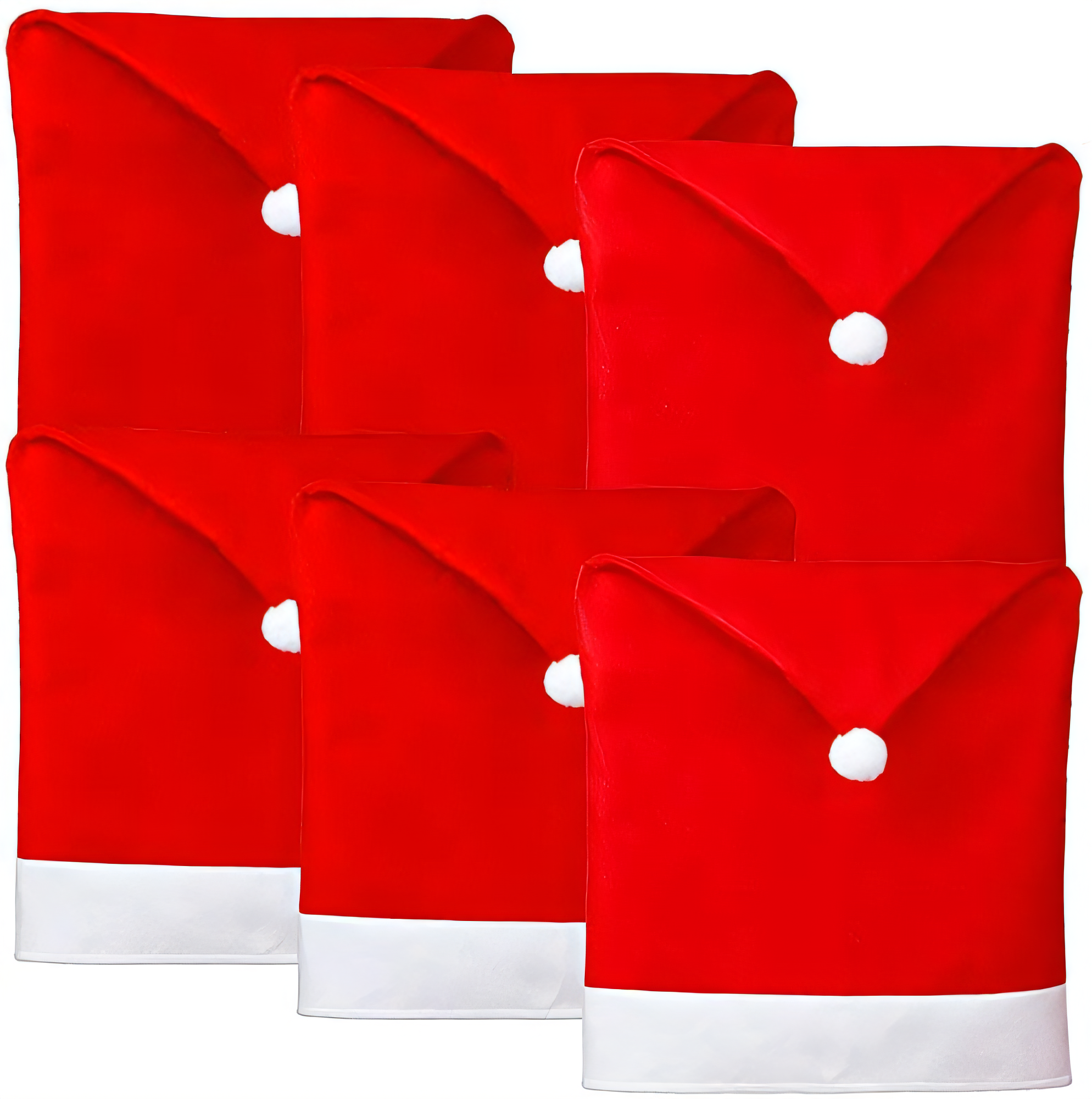 6pcs Santa Hat Chair Covers - Festive Red Chair Back Covers for Christmas Décor - Durable, Eco-Friendly, Easy to Fit-image-97478491-3e36-48dd-a465-1b56af9fbe3e-68019