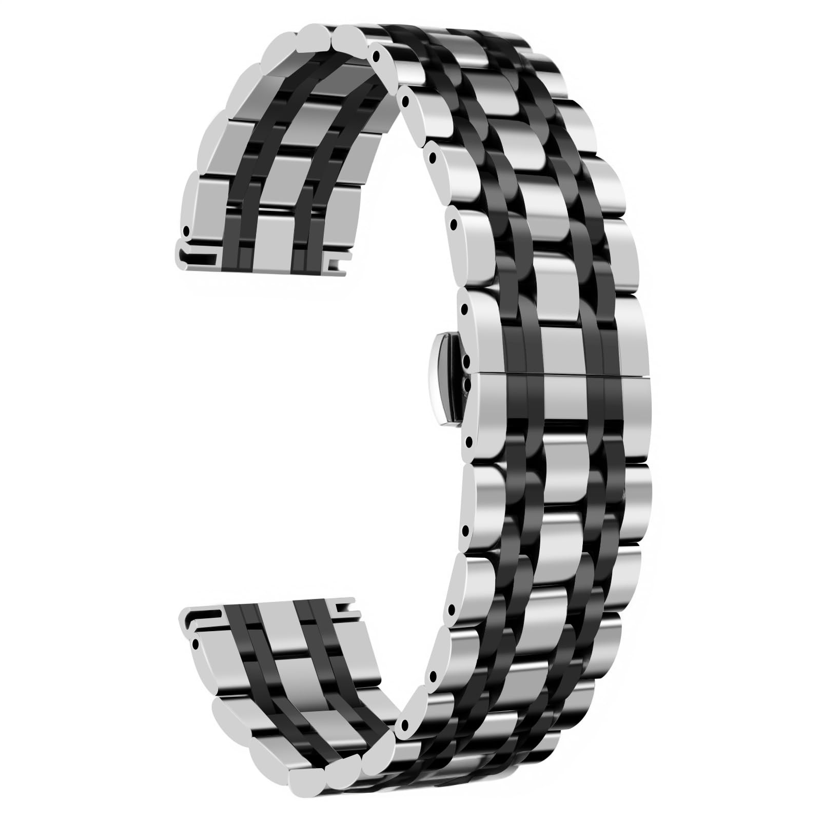 Stainless Steel Watch Strap - Black Tone 18mm-image-89c45088-738a-47c6-9120-a42269ad8158-138003