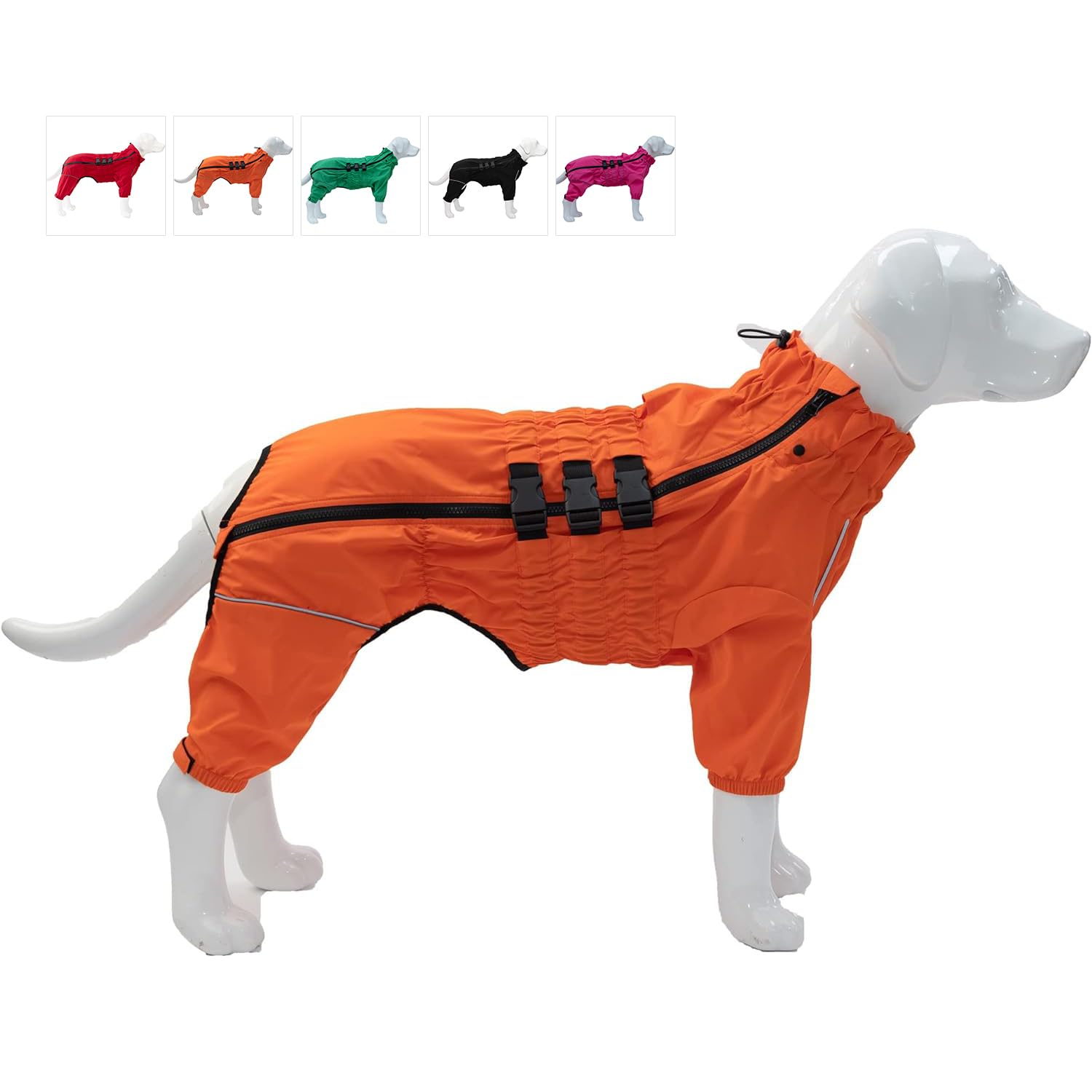 Waterproof Dog Jacket Reflective - Orange D-L-image-c959f12a-73bf-495c-94a0-1ceb03e5a559-126047