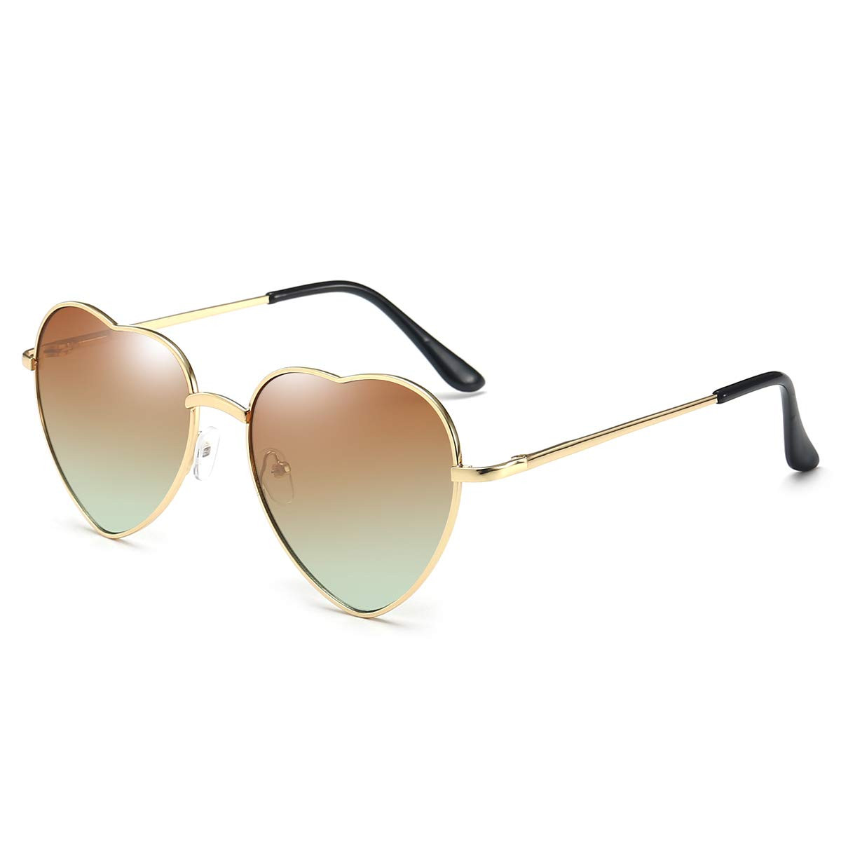 Women's Heart Sunglasses UV400 - Brown Gradient 55mm-image-208f9929-e4c7-4e60-adfa-07e8742a44f9-268397