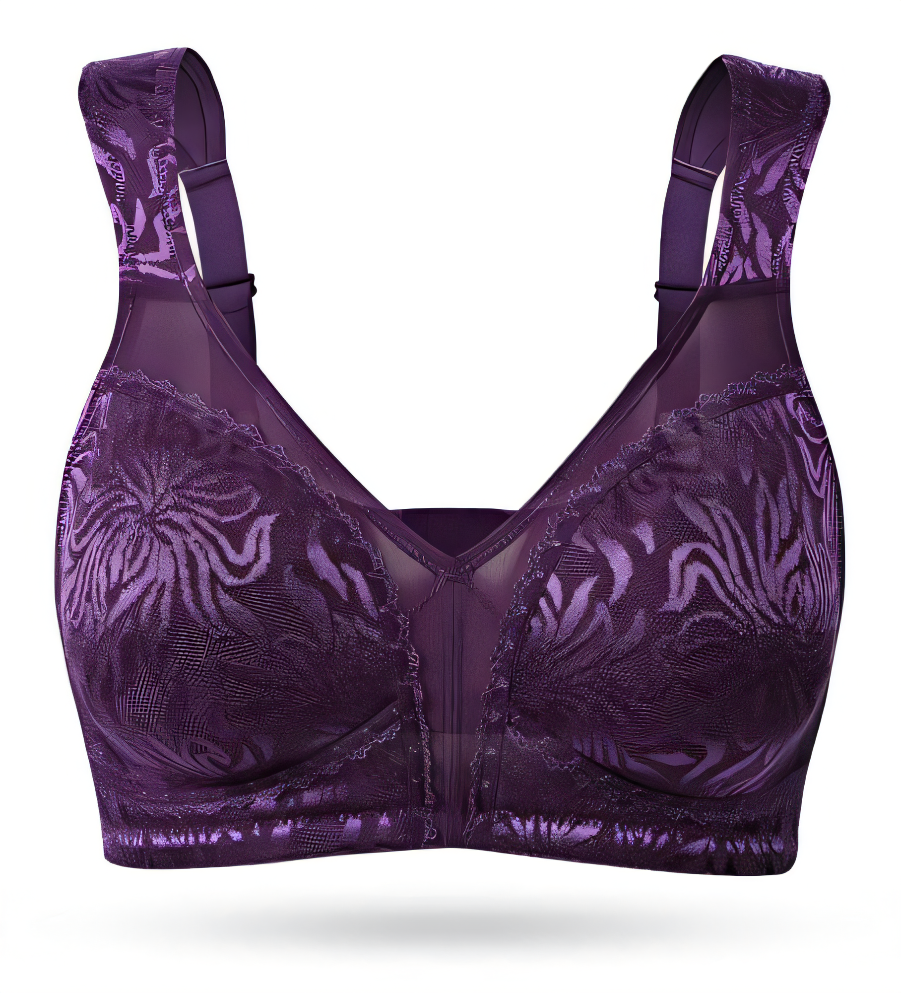 Women's Full Coverage Bra Wire-Free Comfort - Purple 36DD-image-8594fe88-7ab0-4a5e-93d1-ca52f49fdce8-102536