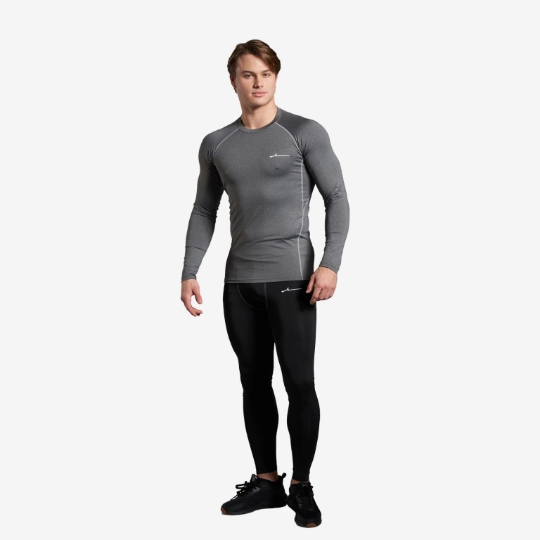 Forza Heren Compression T-Shirt - Pearl Grey - Large-image-e2d39c42-7d1d-415a-98b6-df6416353f25-3703