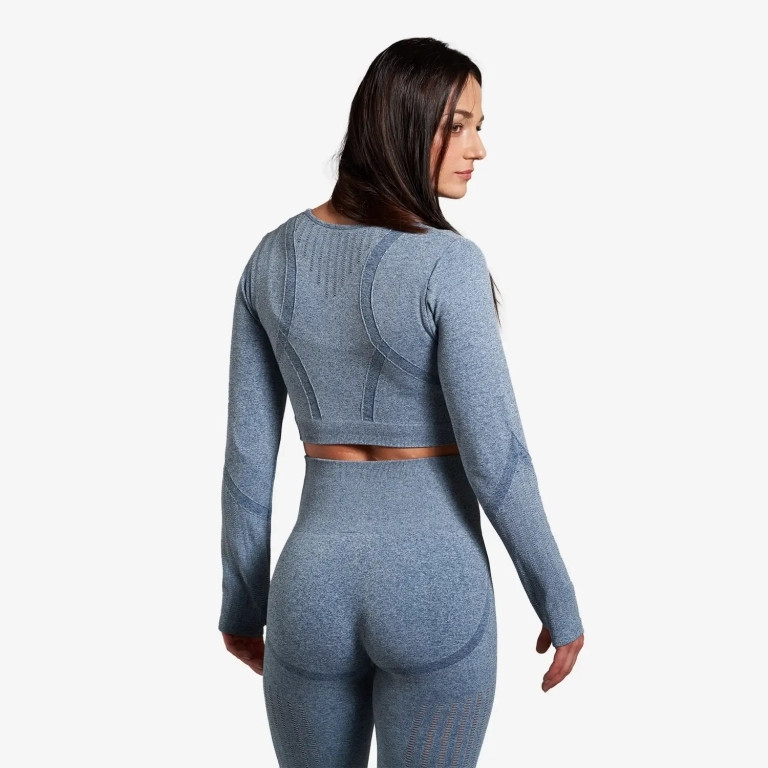 Forza Naadloze Crop Top - Teel Blue - Large-image-db4e65bd-7352-4944-8a00-e6c61b5e2099-382