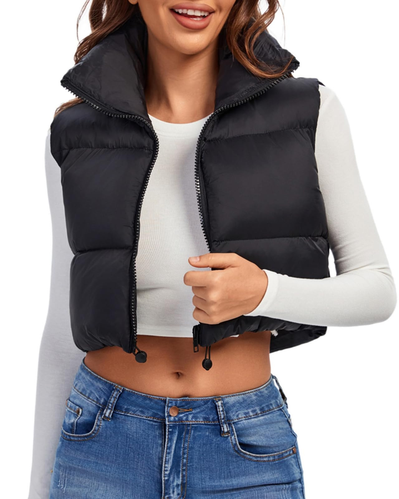 Women's Padded Gilet - Black 12-14-image-dfc70781-594f-4bab-bbc6-e9152a9fe05d-135451
