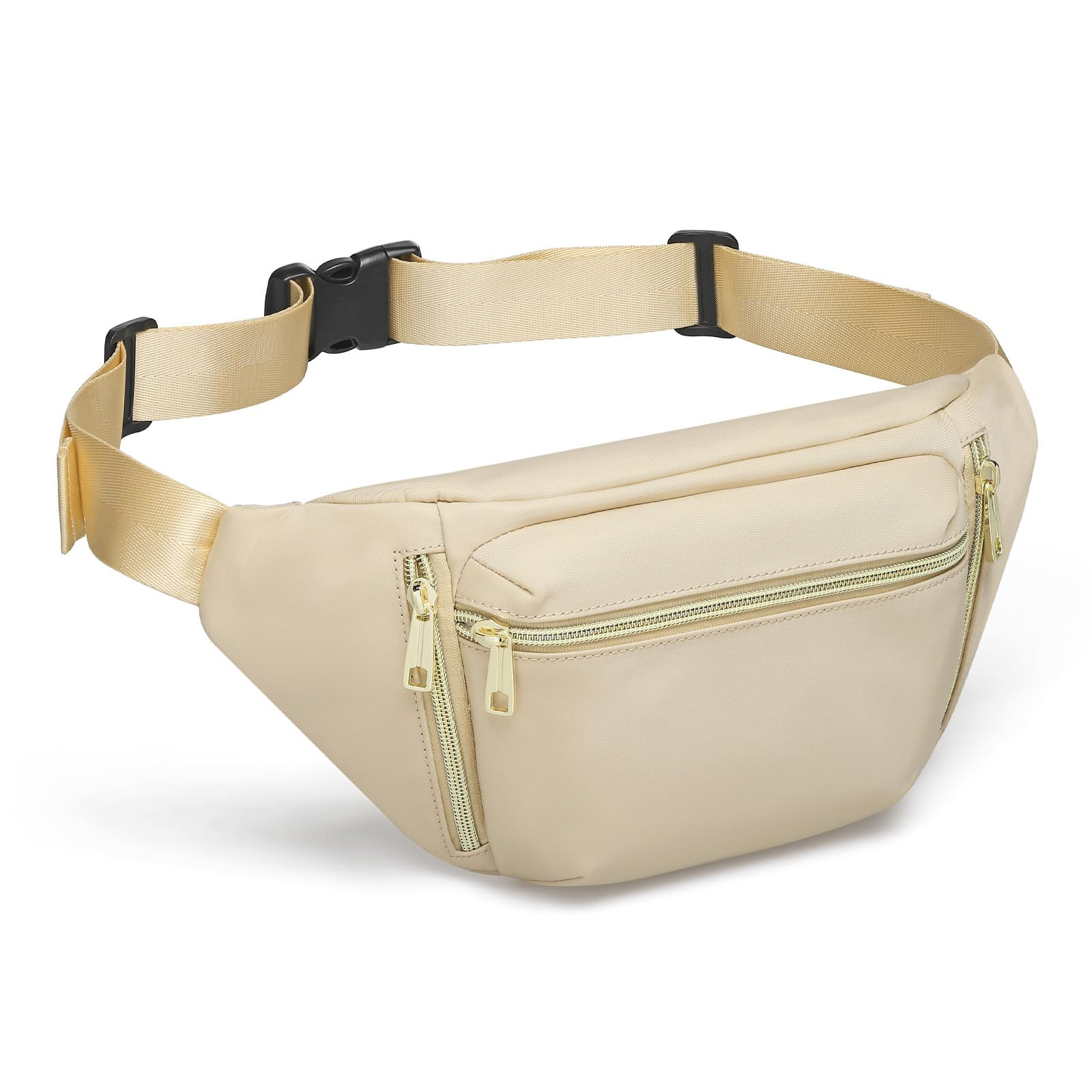 Waterproof Nylon Waist Bag - Beige 35x17x6.5cm-image-a79a4ff1-523c-4a39-9989-cc2db9047833-138082