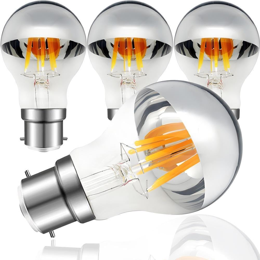 B22 LED Half Chrome Bulb 6W - Warm White Silvery-image-539e4f3d-47c0-49f1-a07f-6984a892ba8c-125596