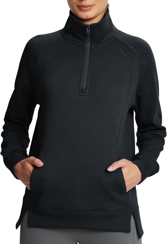 Women's Fleece Half Zip Sweatshirt - Grey S-image-fd8cb6b3-72f7-4944-a39f-18aa7748d825-102948