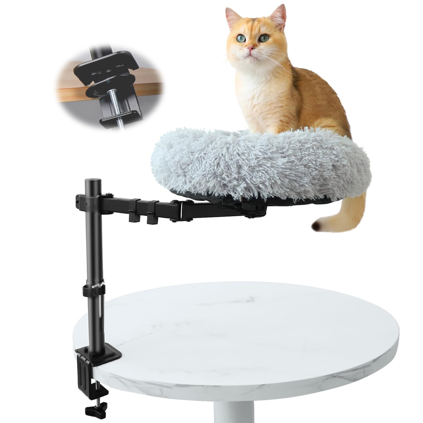 Cat Desk Hammock Bed - Grey 16 inch-image-d8fb1448-9ea7-4c53-aeff-ca41a58e1d1f-137158