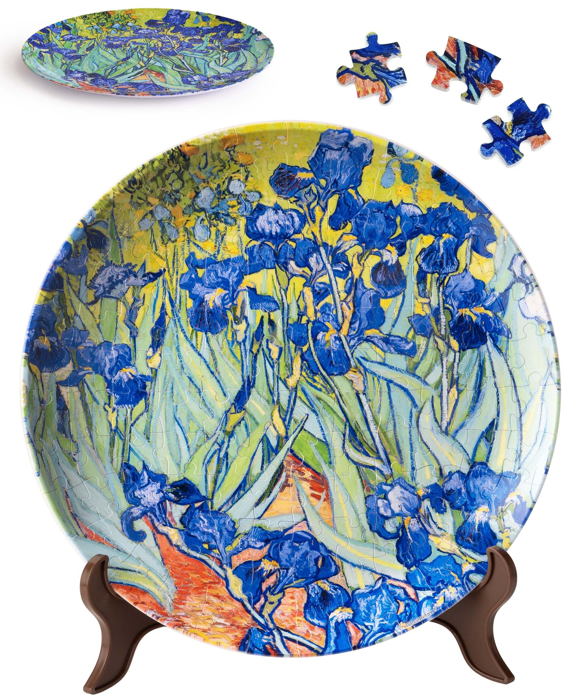 3D Puzzle Plate 124 Piece - Van Gogh Irises-image-e0779e5a-f17f-4fc9-a8e5-cdc6a6b82d07-1556