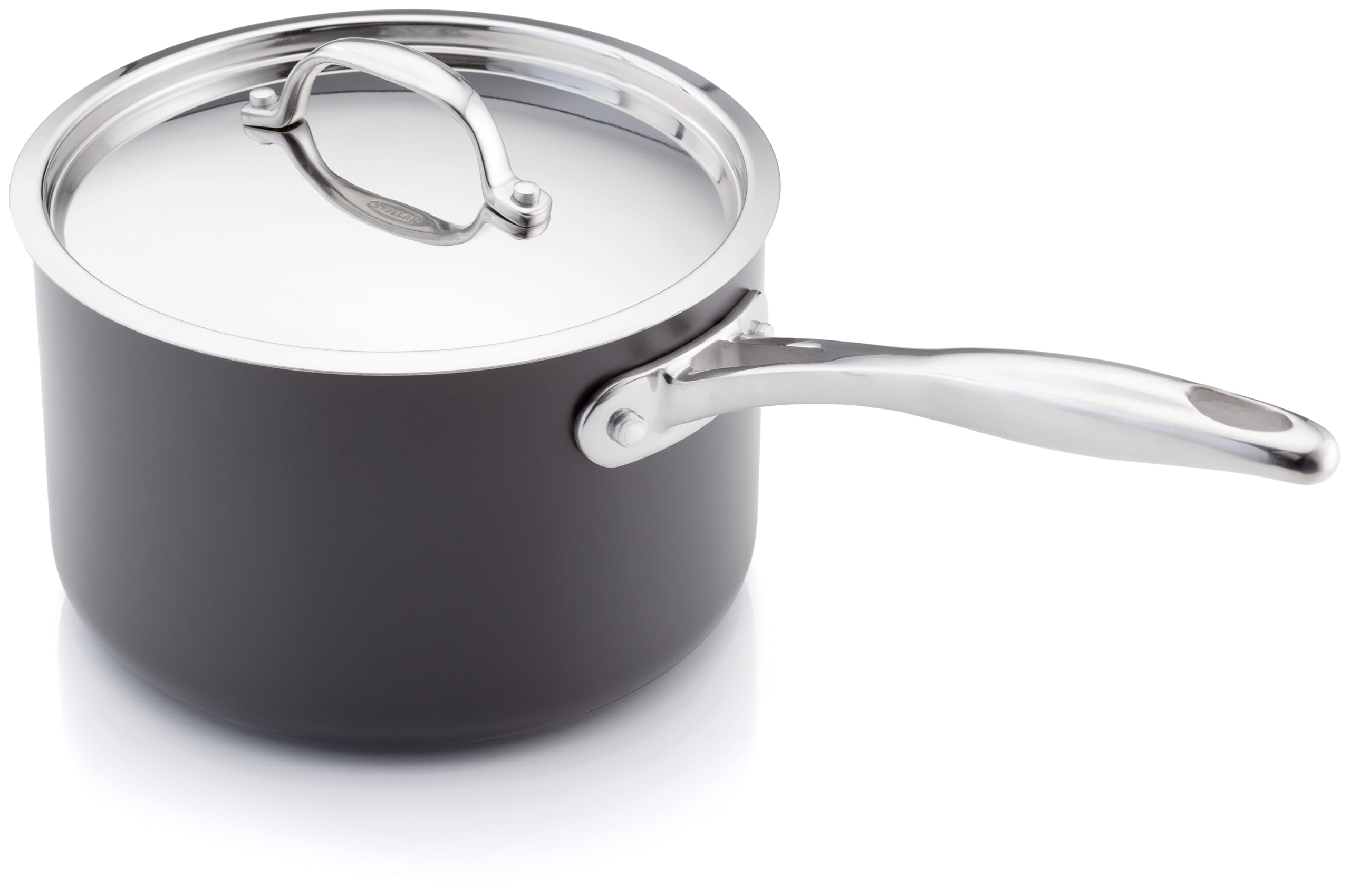 Stellar Hard Anodised Saucepan 18cm Non-Stick - Black 2.9 Litre-image-eea7f86e-6518-4835-ae33-79cac0f240ca-2303