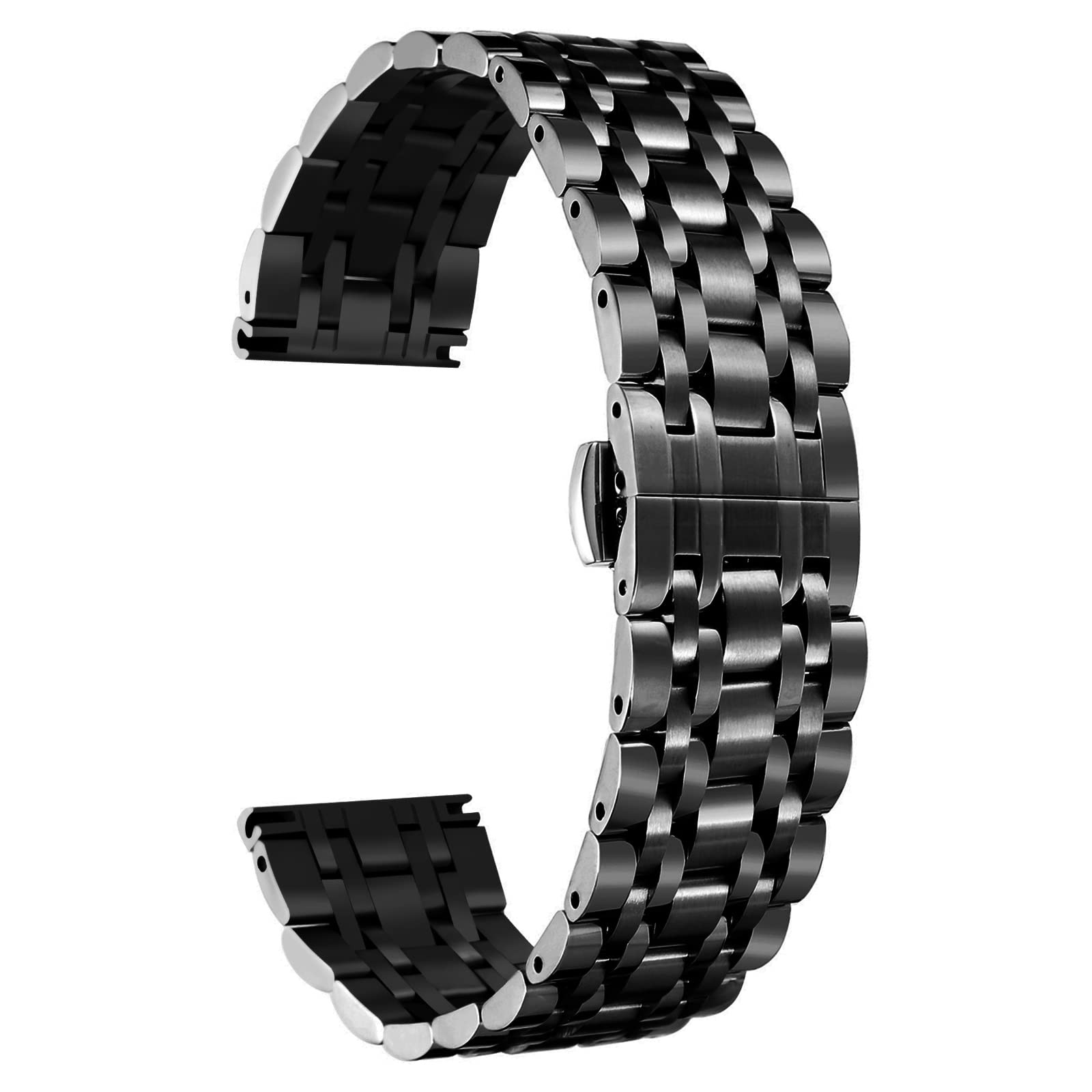 Stainless Steel Watch Strap - Black 22mm-image-9162833a-30b2-42ba-b80e-3b0ec79fa39e-138170