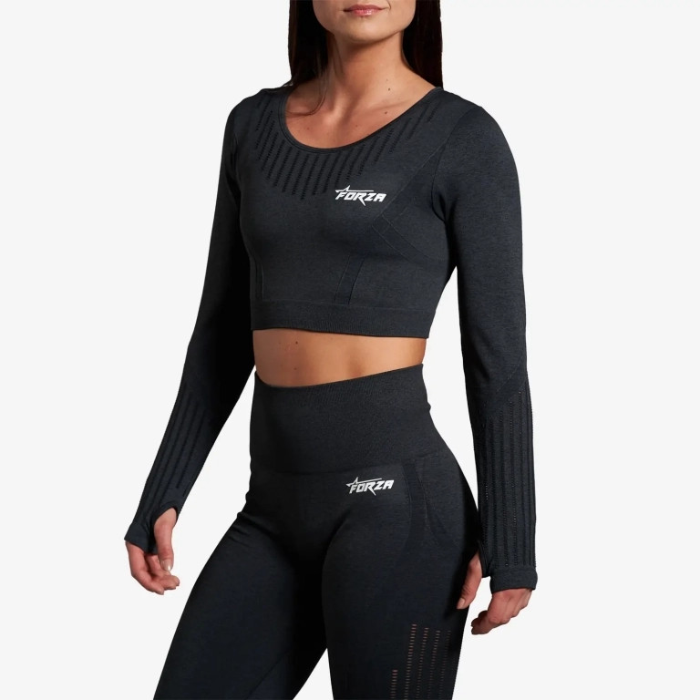 Forza Naadloze Crop Top - Midnight Black - Medium-image-ca9ceed4-4724-4c52-b3ae-25d7e36d58bc-376