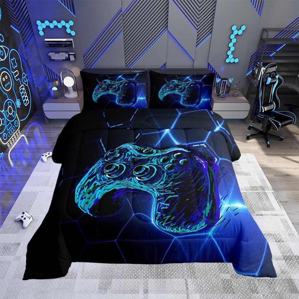 Gaming Duvet Set with Joystick Design - Multicoloured 19 Double-image-29c2be32-e1a8-447b-935b-38da5390cf4b-126013