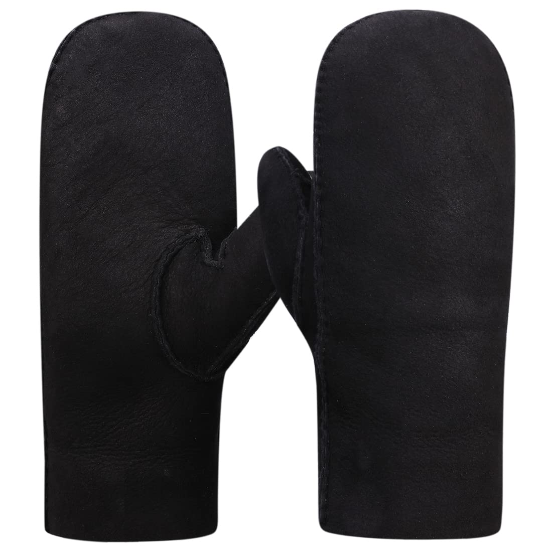 Ladies Suede Shearling Mittens - Black L-image-1bb72fc4-c4c8-43d9-8e9b-e9b2b9bf76fc-127219