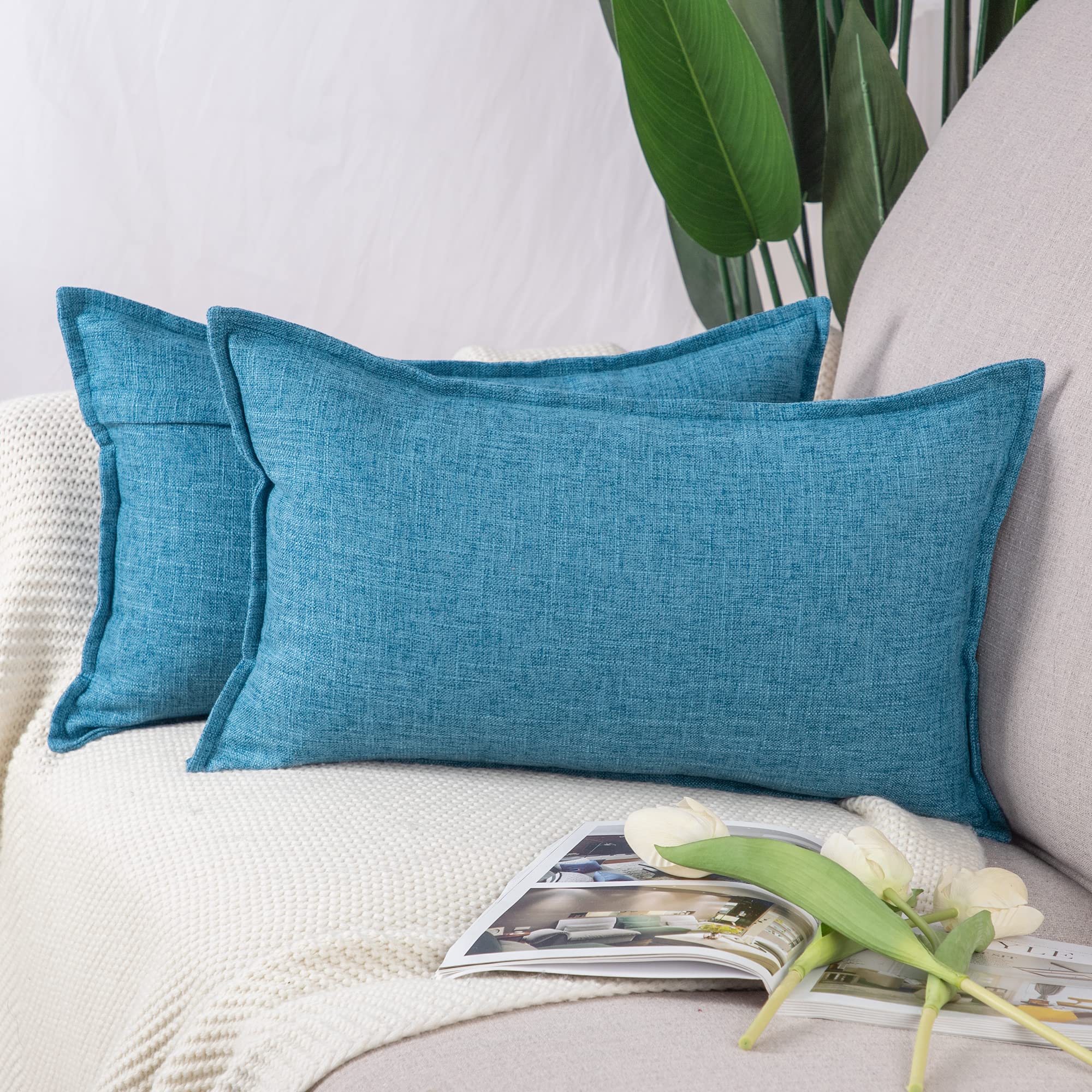 Decorative Cushion Covers Set of 2 - Blue 65x65 cm-image-505e9adc-51f0-434e-97d1-9bcb0915a5b3-126000