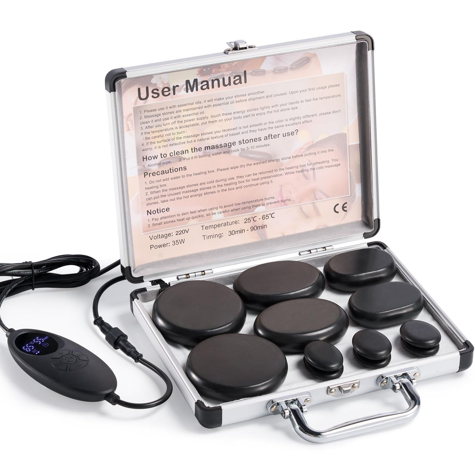 12-Piece Hot Stone Massage Set with Warmer - Black-image-919cd5c1-9d65-4c47-a3e7-d6a12b8fe23f-135366