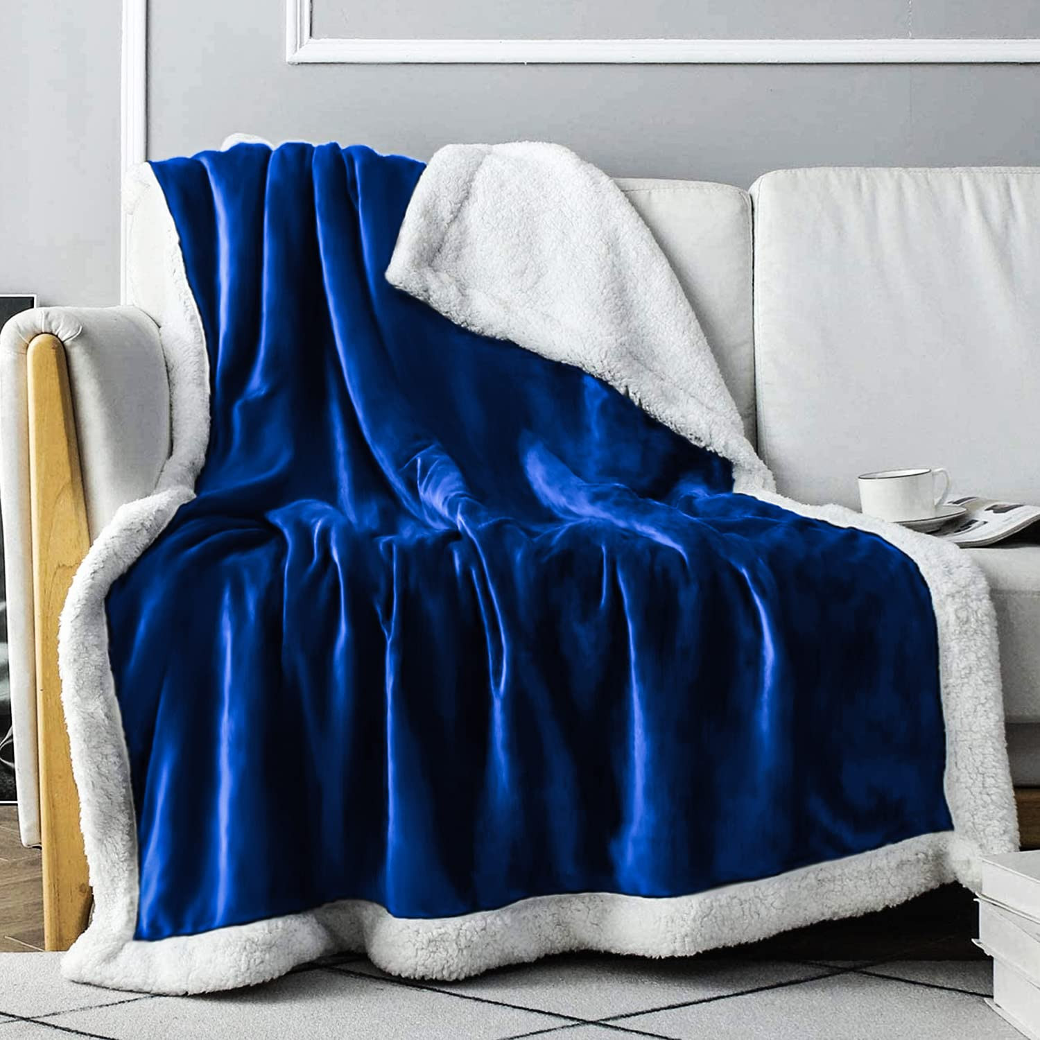 Sherpa Fleece Throw Blanket - Galaxy Blue 50x65in-image-2df29ab6-6e59-4273-bc09-86077719b868-139987