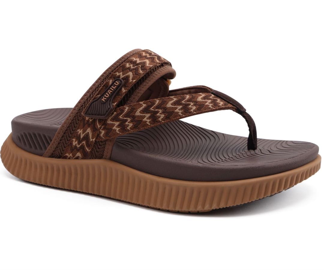 Women's Orthotic Flip Flops - Brown Khaki UK 10-image-a85d52ce-0a2c-41ac-bae7-b101b29bdb09-127376