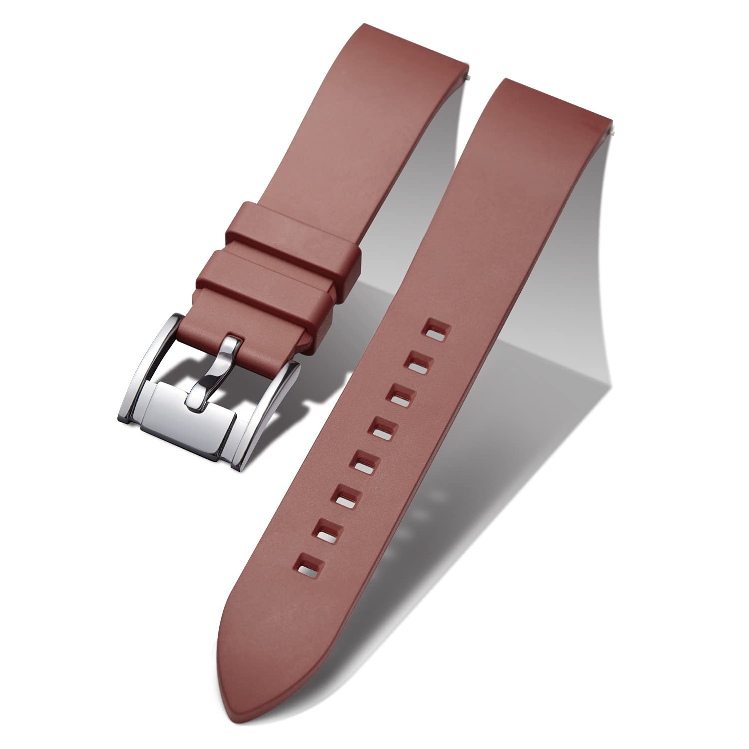 Rubber Watch Strap Quick Release - Brown 22mm-image-fa08cce6-869d-4f8b-9a11-0907d77cb8c8-4282