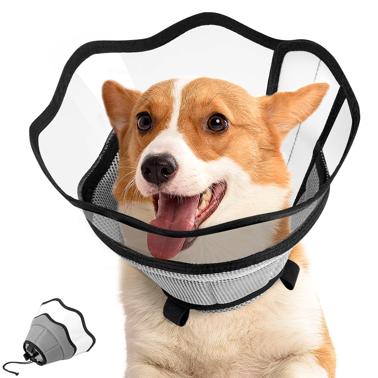 Soft Dog Recovery Cone - Grey XL-image-9edd3be3-3d04-4648-b8c7-148230e8bb69-128559