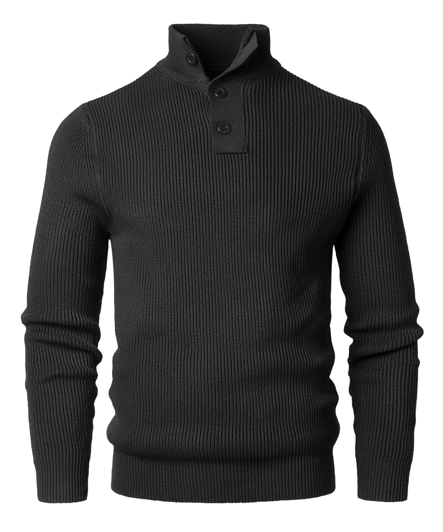 Men's Knitted Jumper Pullover - Black XL-image-622e9a4c-e50a-489e-99de-e1c308e3b2b2-111290