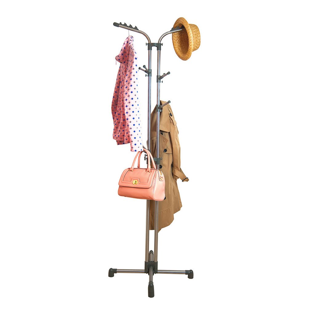 Adjustable Coat Rack with Rotating Hooks - Grey 70''-image-7d43d103-af26-4eb9-bf0e-af6dfb9d10ea-114218