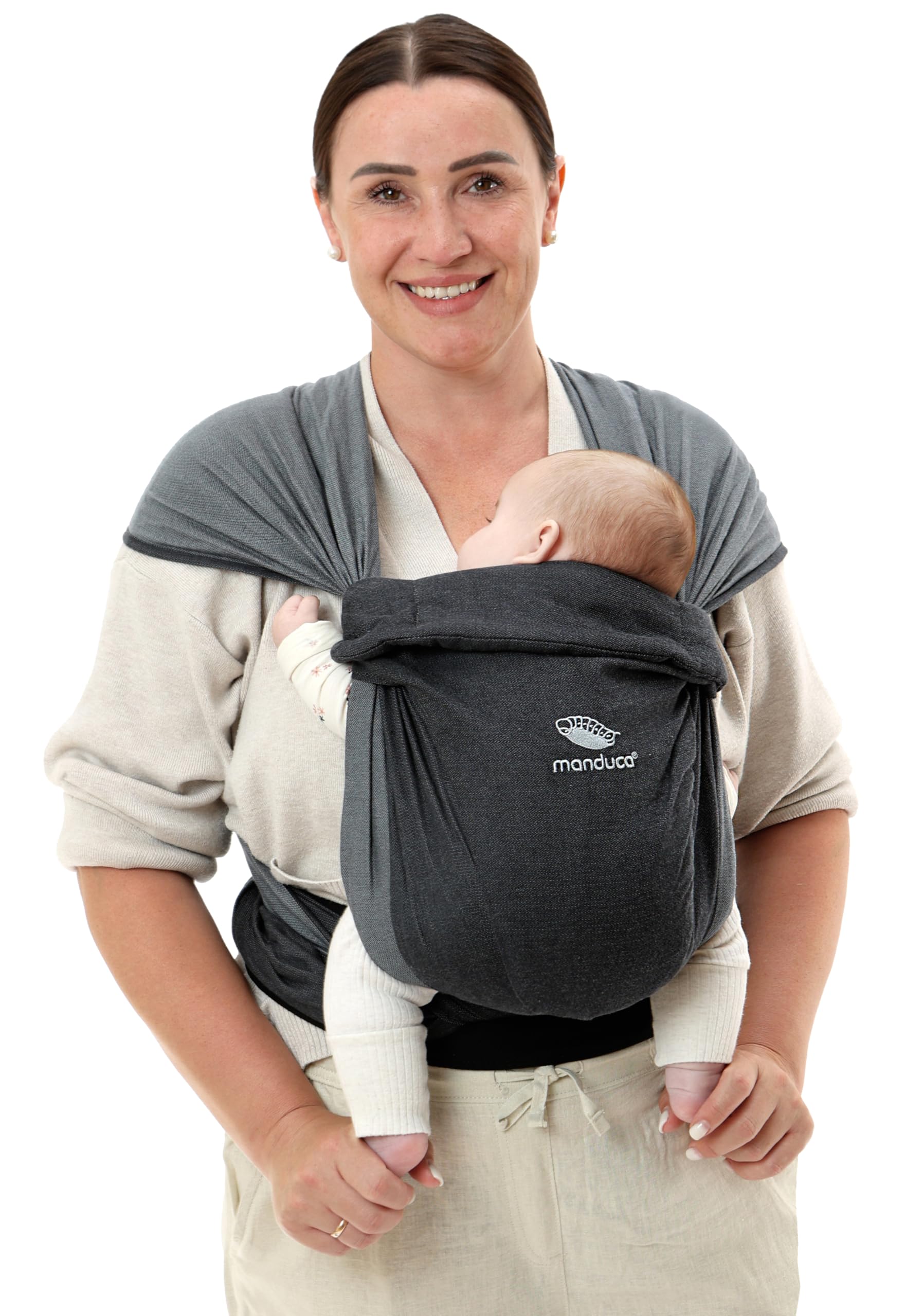 Baby Sling Organic Cotton - Grey/Black Twist Cotton-image-f37a6423-fc5c-4f18-8116-865802e1b753-121212
