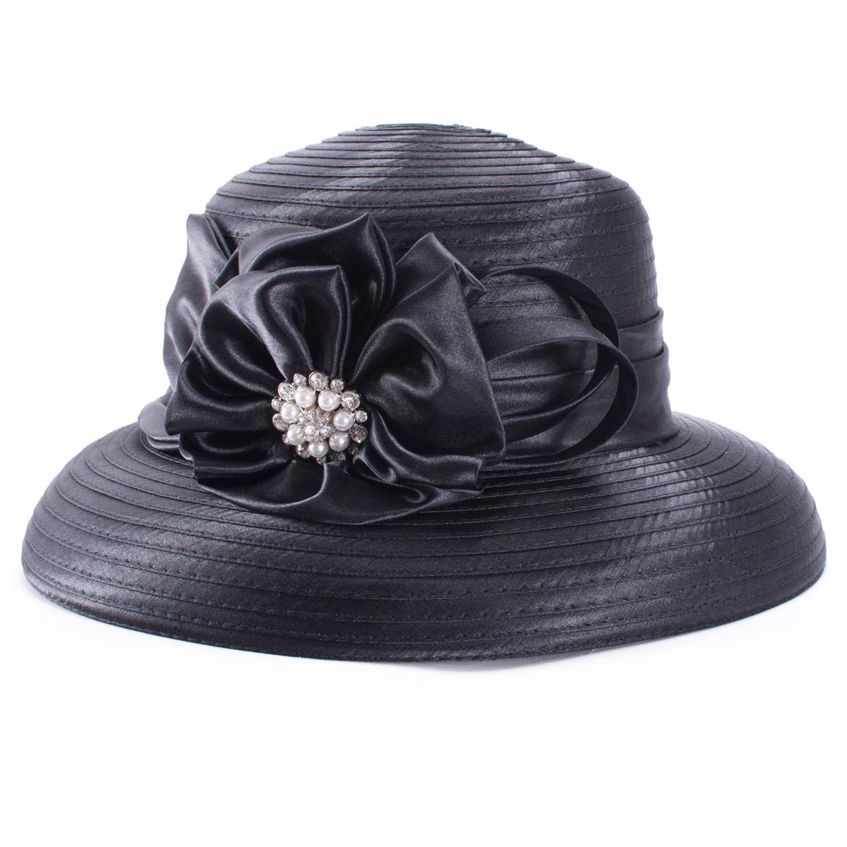 Women's Satin Ribbon Hat - Black One Size-image-f399ff0a-db38-4eee-9eac-b8cecf49f9c4-111484