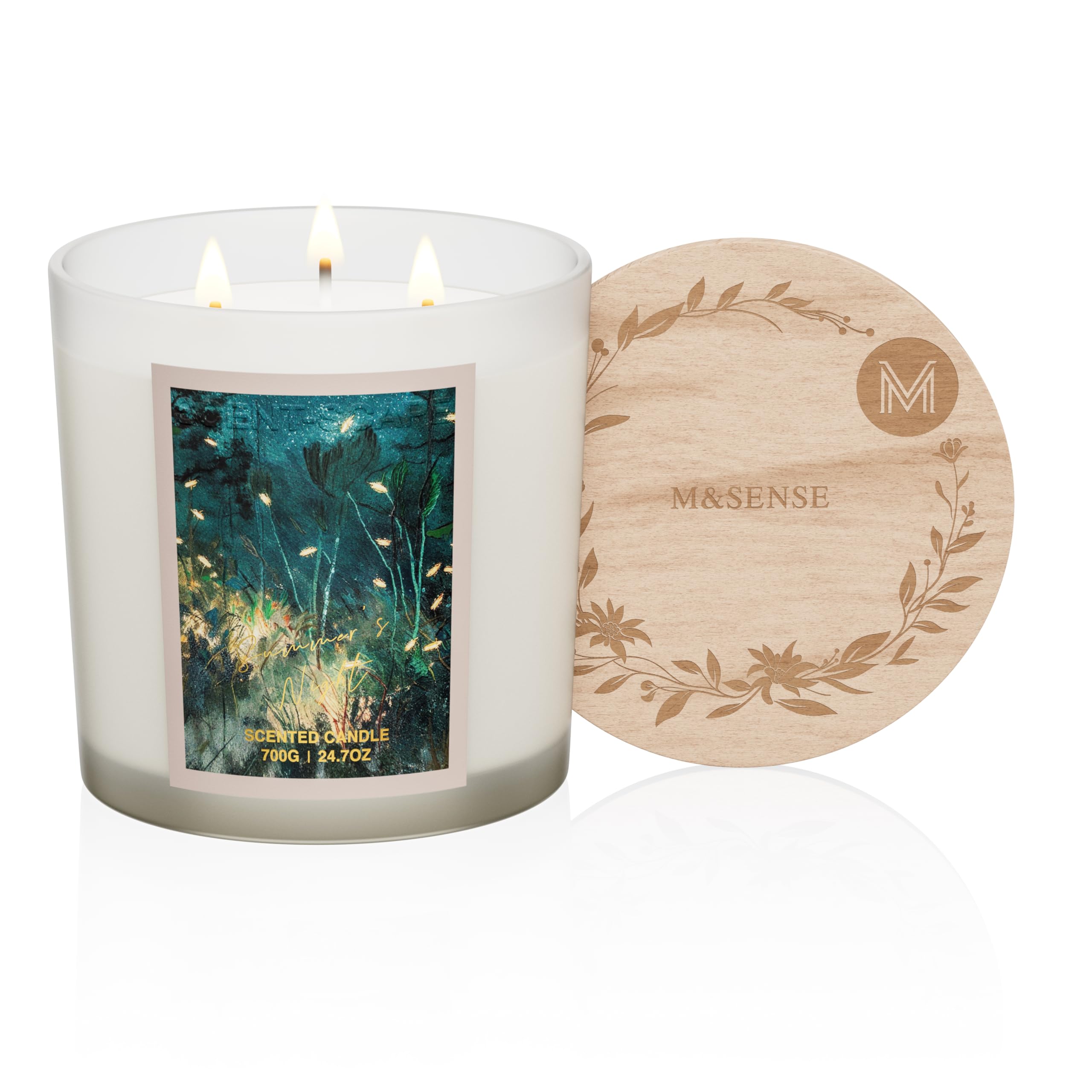 Large 3 Wick Scented Candle - Multicoloured Summer's Night-image-3724a4ad-aecf-4c05-94e1-2cc74def62df-121322