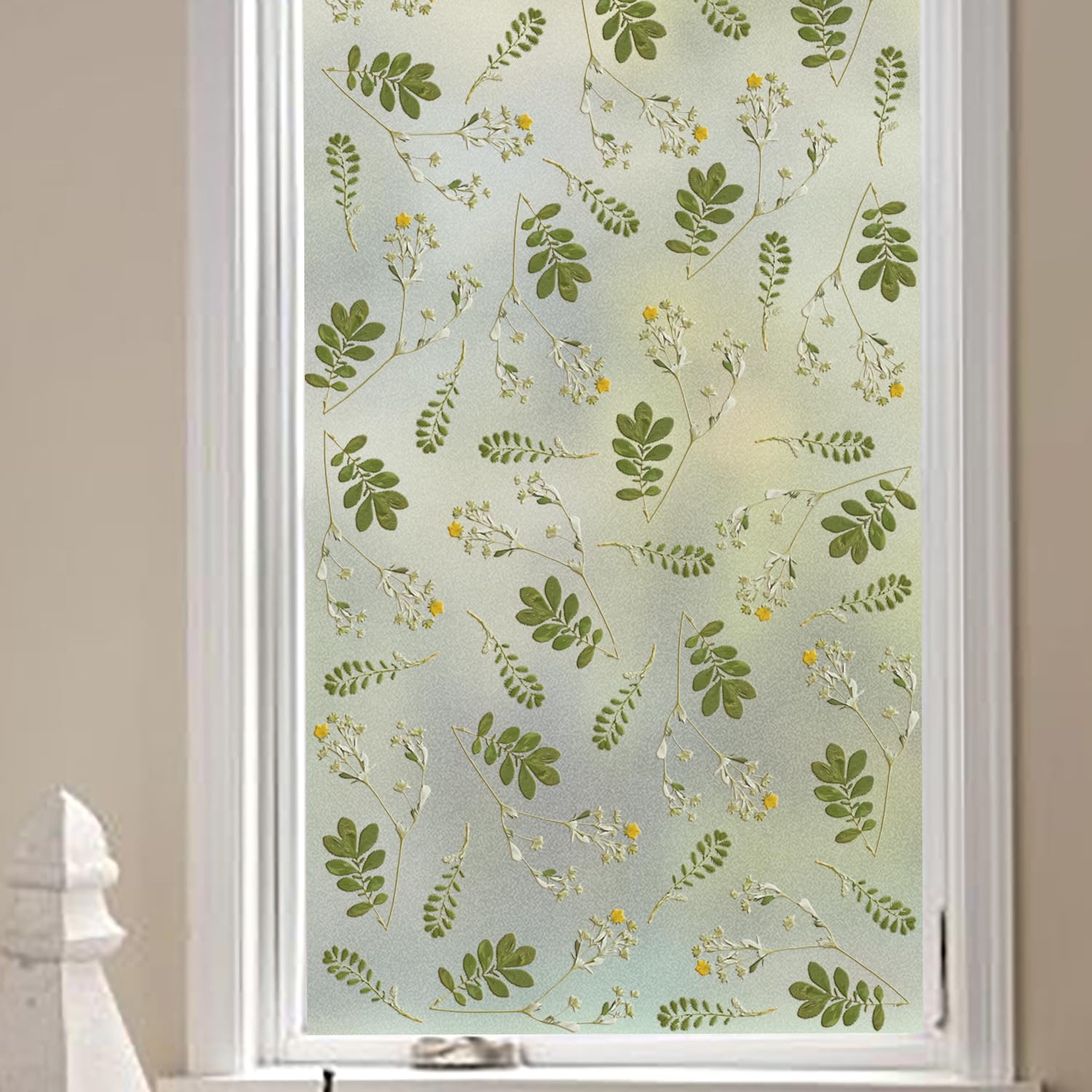 Dried Potentilla Anserina Real Flower Privacy Window Film, Static Cling, 43x100CM-image-499730a9-b18b-4dad-87e9-1b69b56c3b36-59540