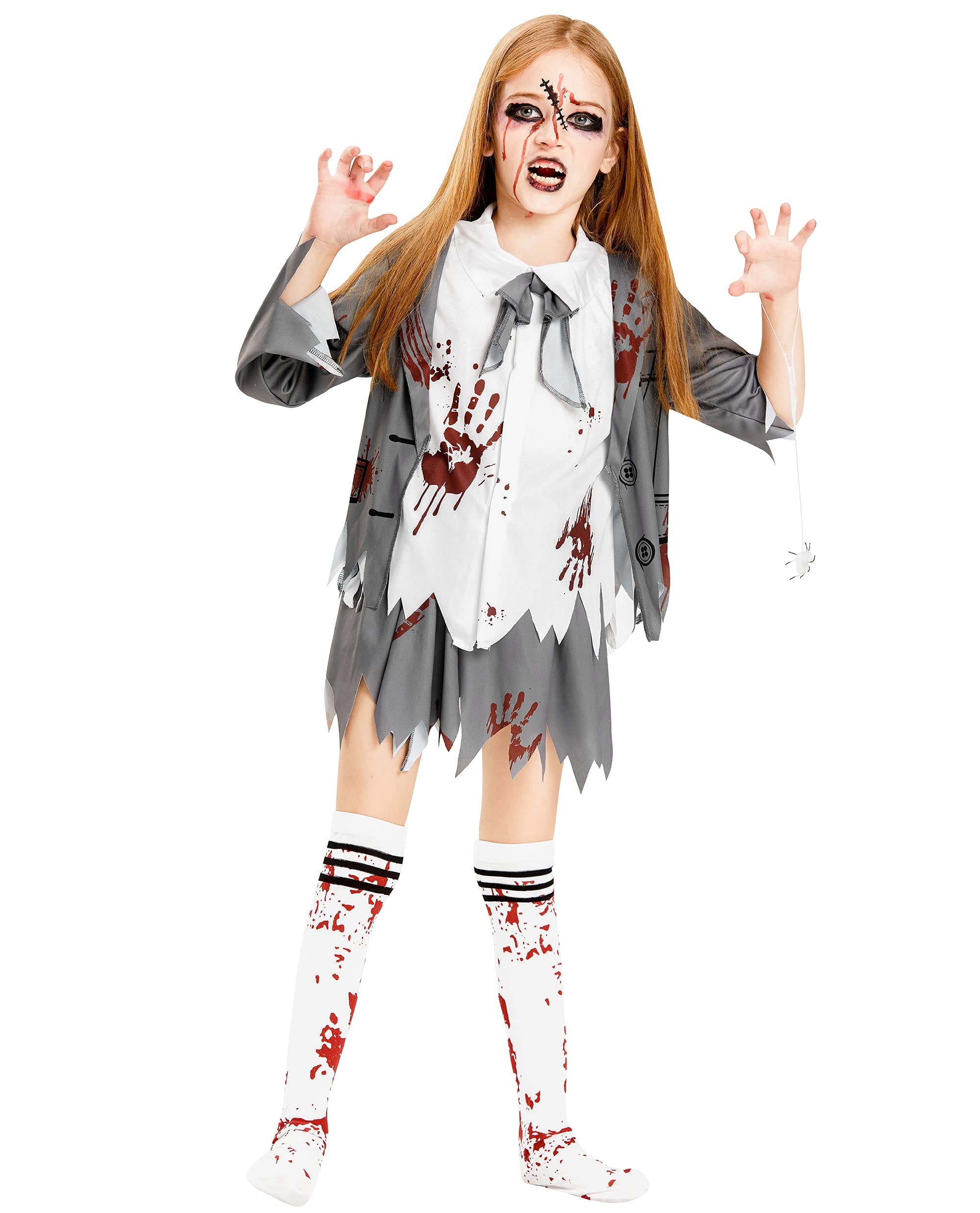 Girls Zombie School Outfit - Girls Student 7-8 Years-image-53913f3a-9212-4557-b723-78faf04570f7-118343