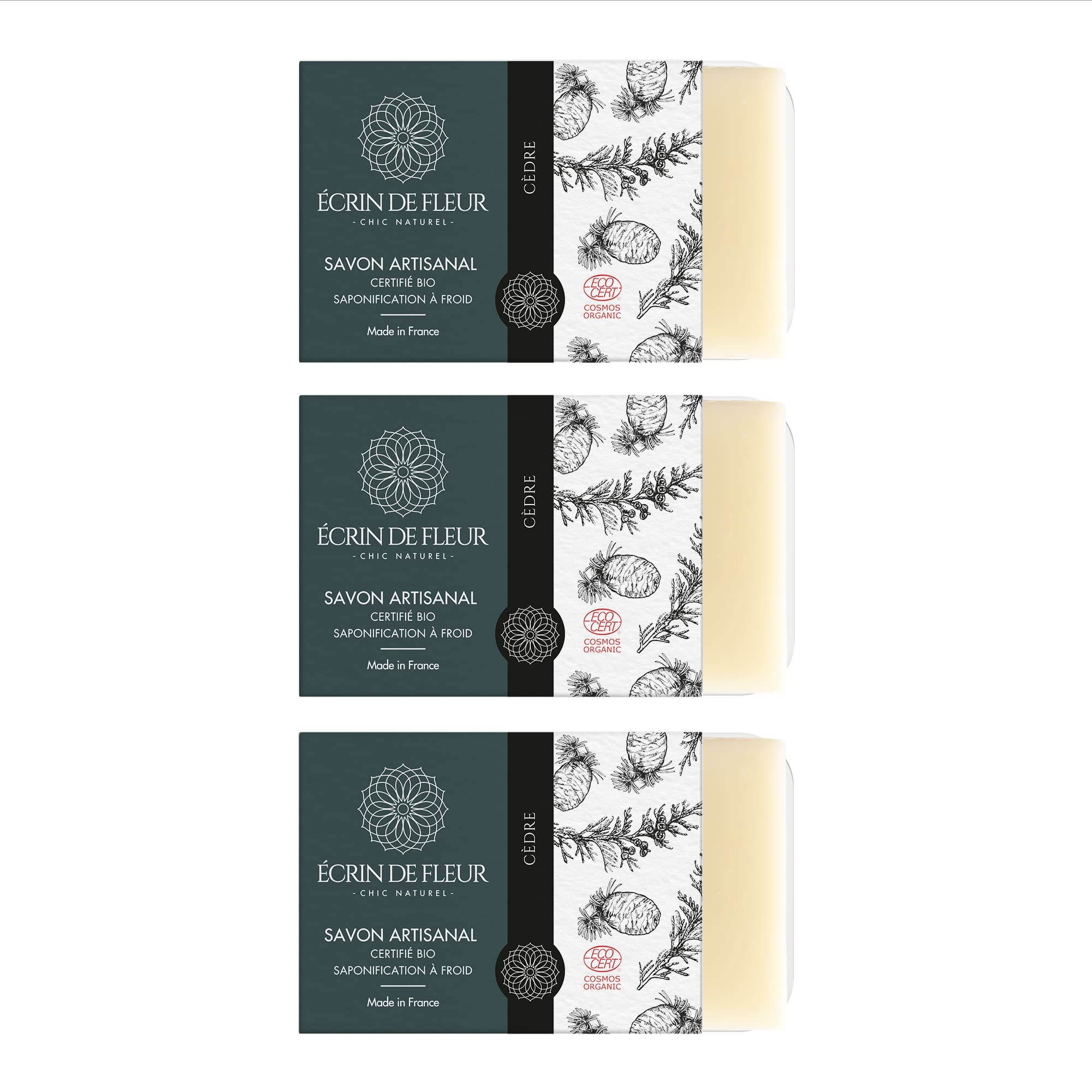 Handmade Organic Cedar Soap 3-Pack - Vegan, Cruelty-Free, SLS-Free-image-5f3cc721-0b7f-4845-8562-8e2408d442e7-59970