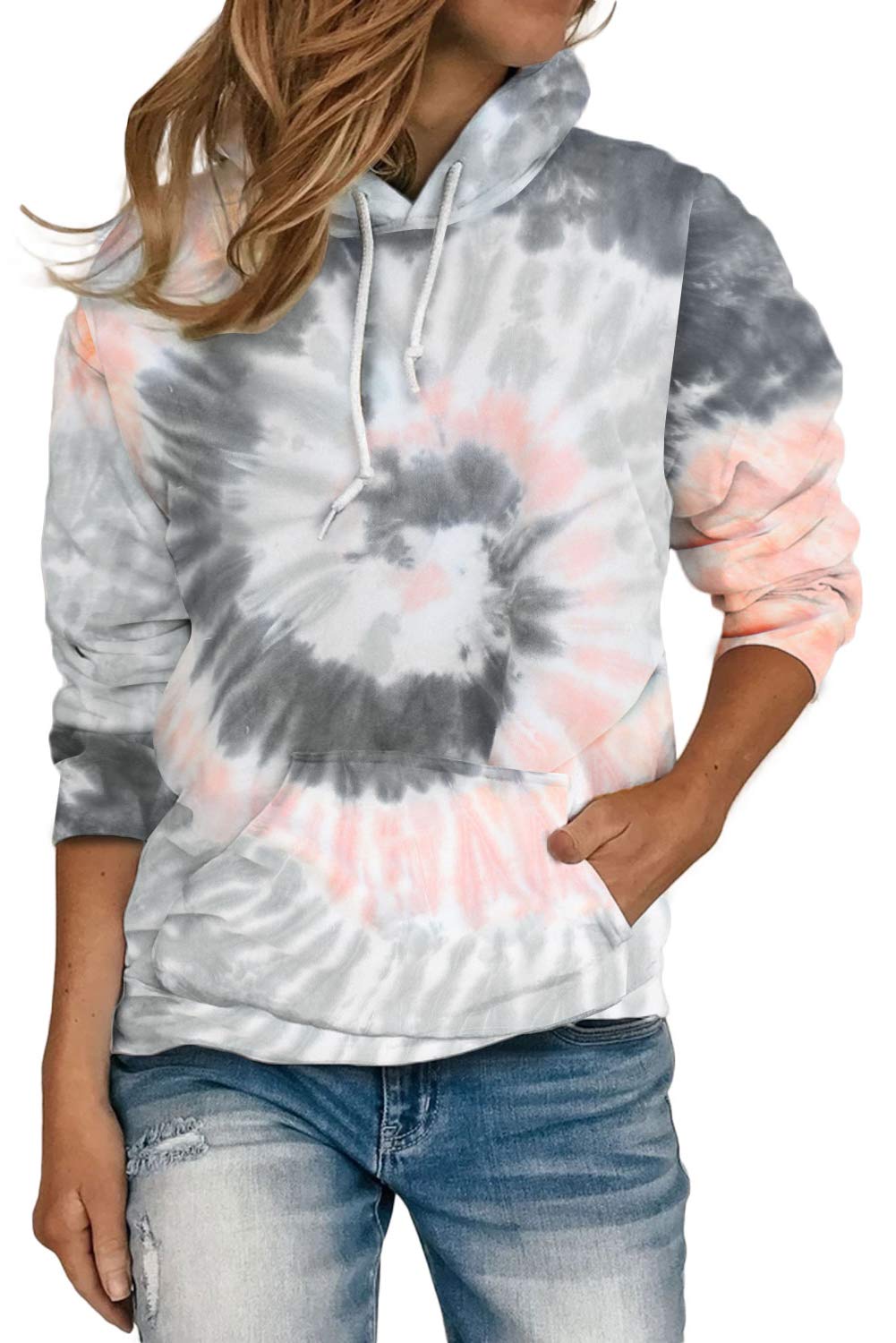 Women's Tie Dye Hoodie - Grey M-image-748550ea-99e2-42c4-97cb-edfe9f17bdf7-111909