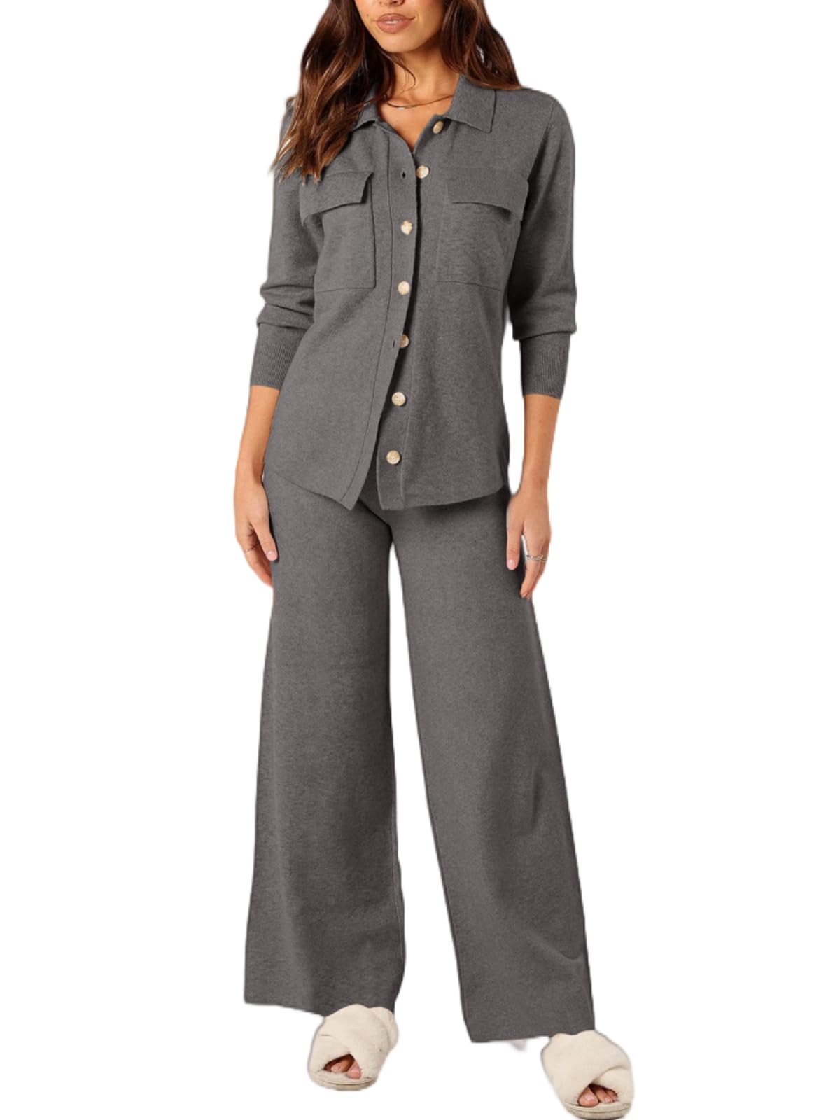 Women's Tracksuit Set Cardigan & Pants - Grey S-image-a132733d-1c83-4ad9-a3f9-0ea164744a3d-89031