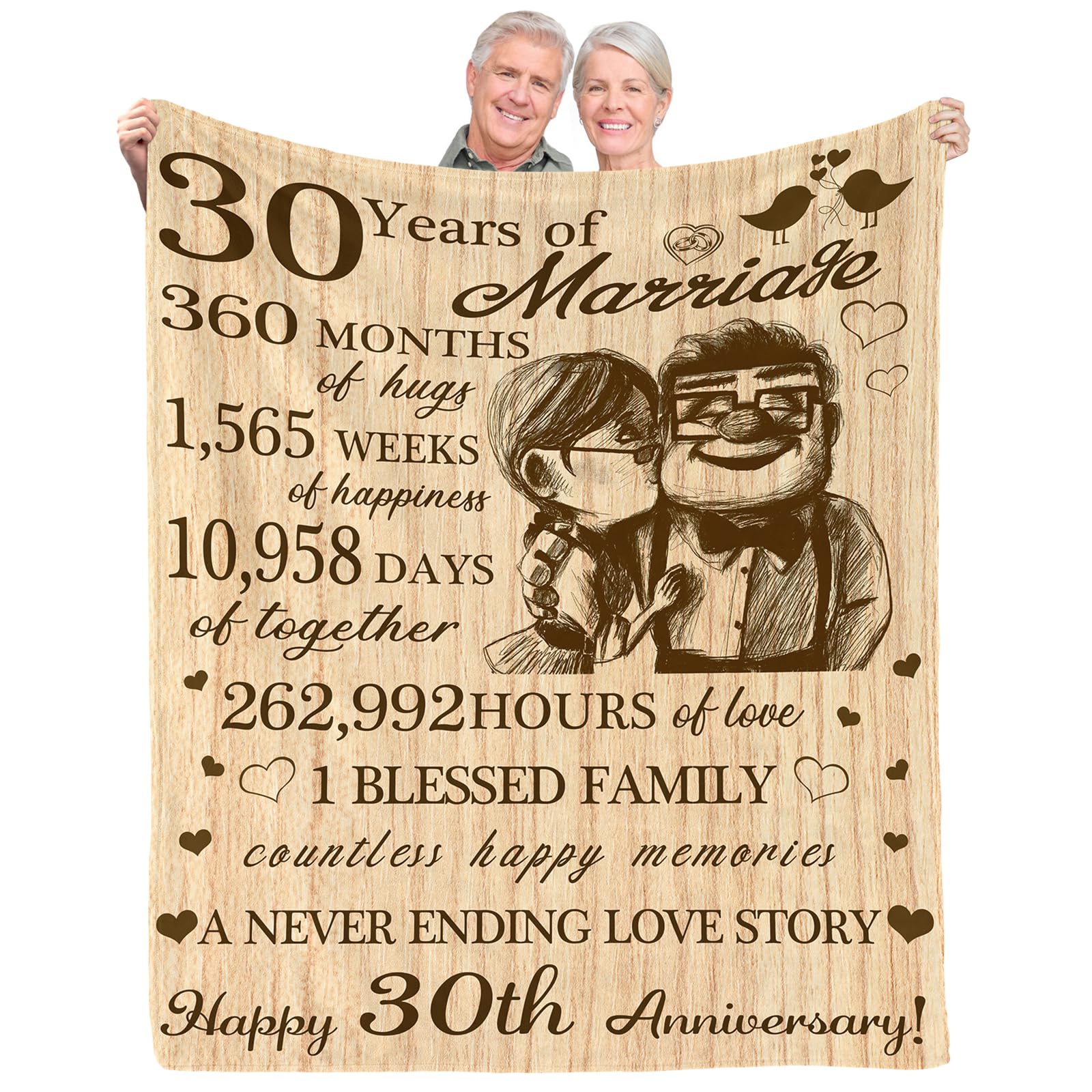 CAPRIFIC Ruby Wedding for Her,Wedding for 40th Couple,50''*60''Blanket-image-de3ac6ea-78cd-40e1-aeb2-93f281e1f572-53940
