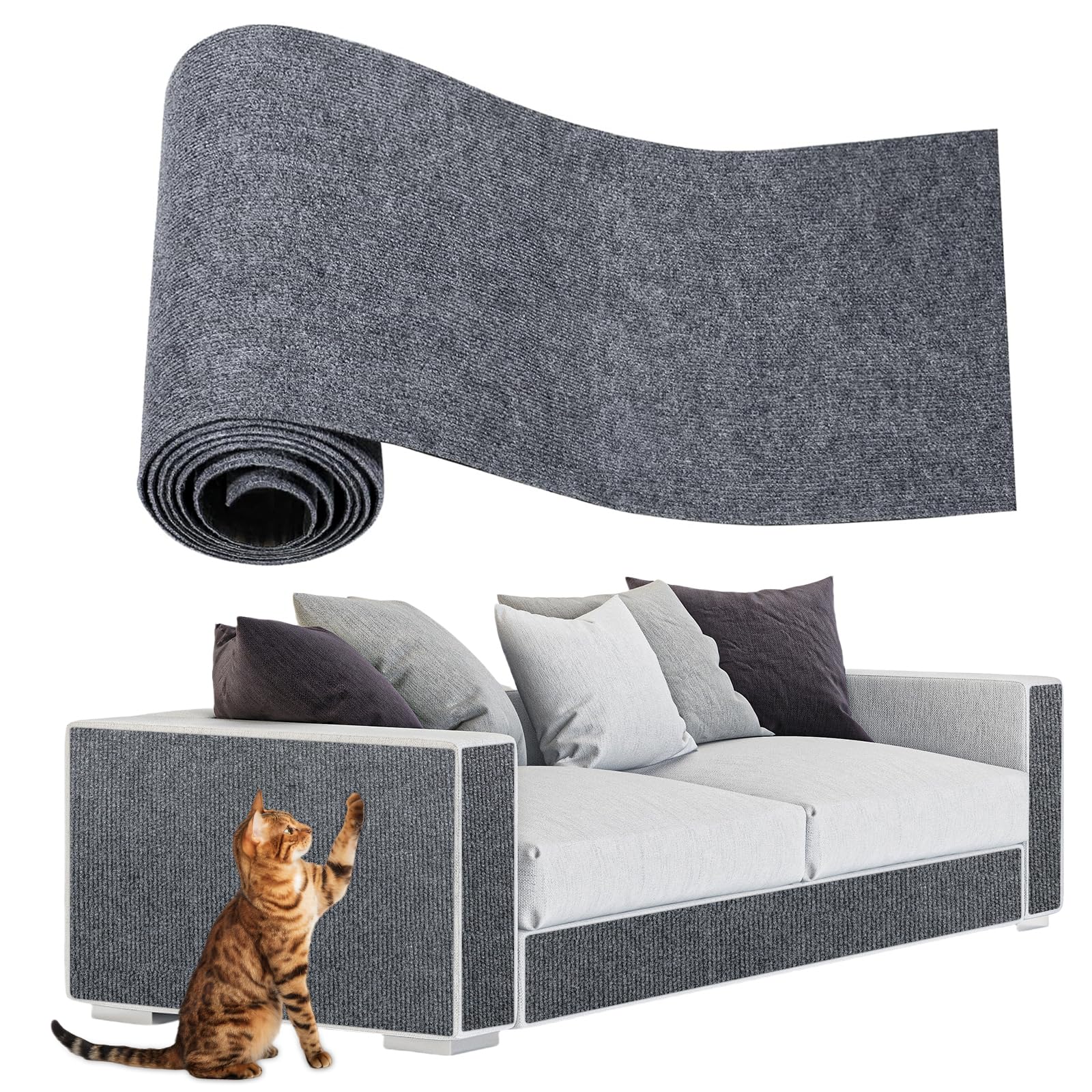 Cat Scratching Mat - Grey 15.7" x 78.7"-image-ce5790e3-b9cf-4848-ae68-1bba61345c3d-92169