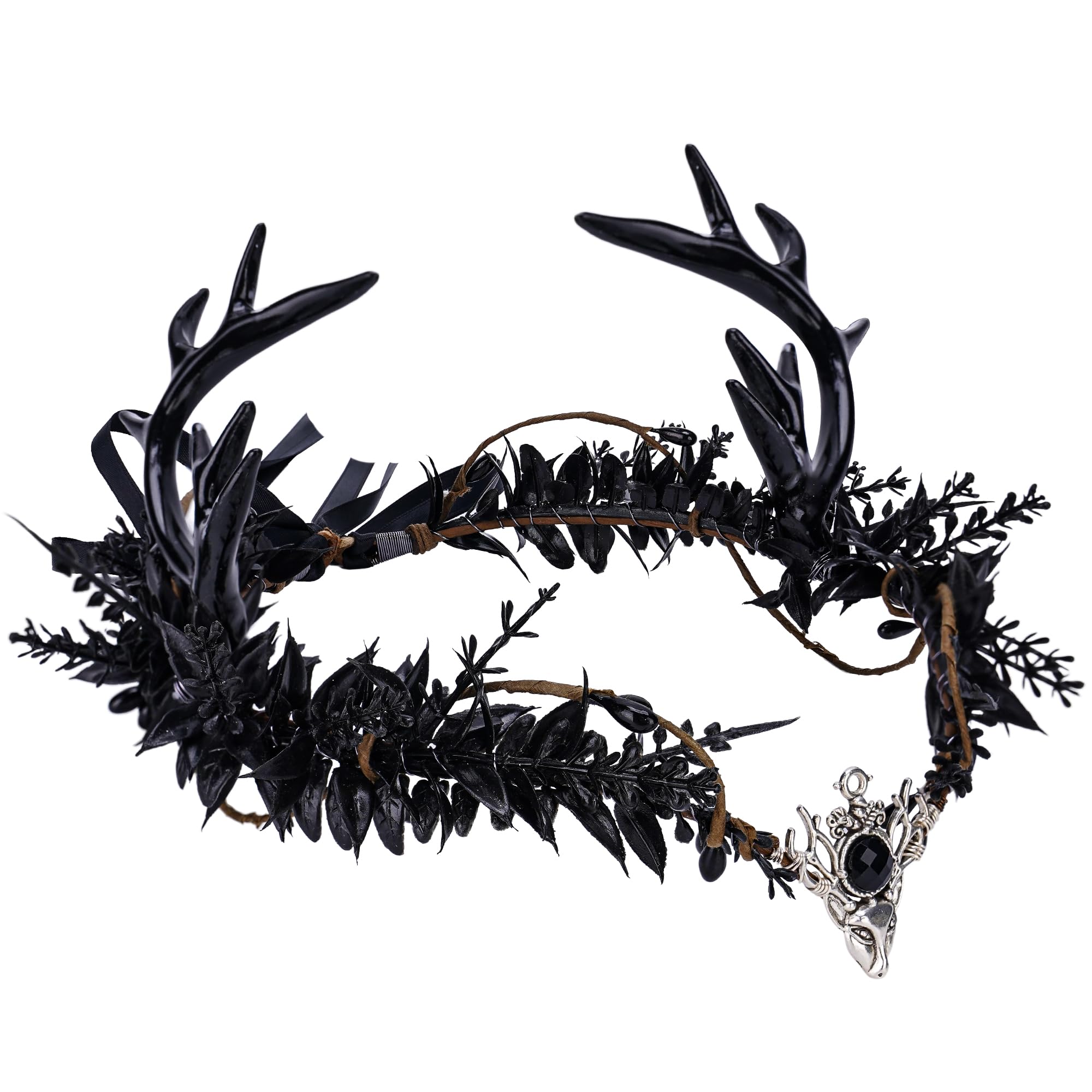 Black Antler Crown for Halloween Cosplay & Renaissance Women - Unique Fancy Dress Accessory-image-9040b25f-ab60-4e80-8ed3-3e4180f1ebcc-66390