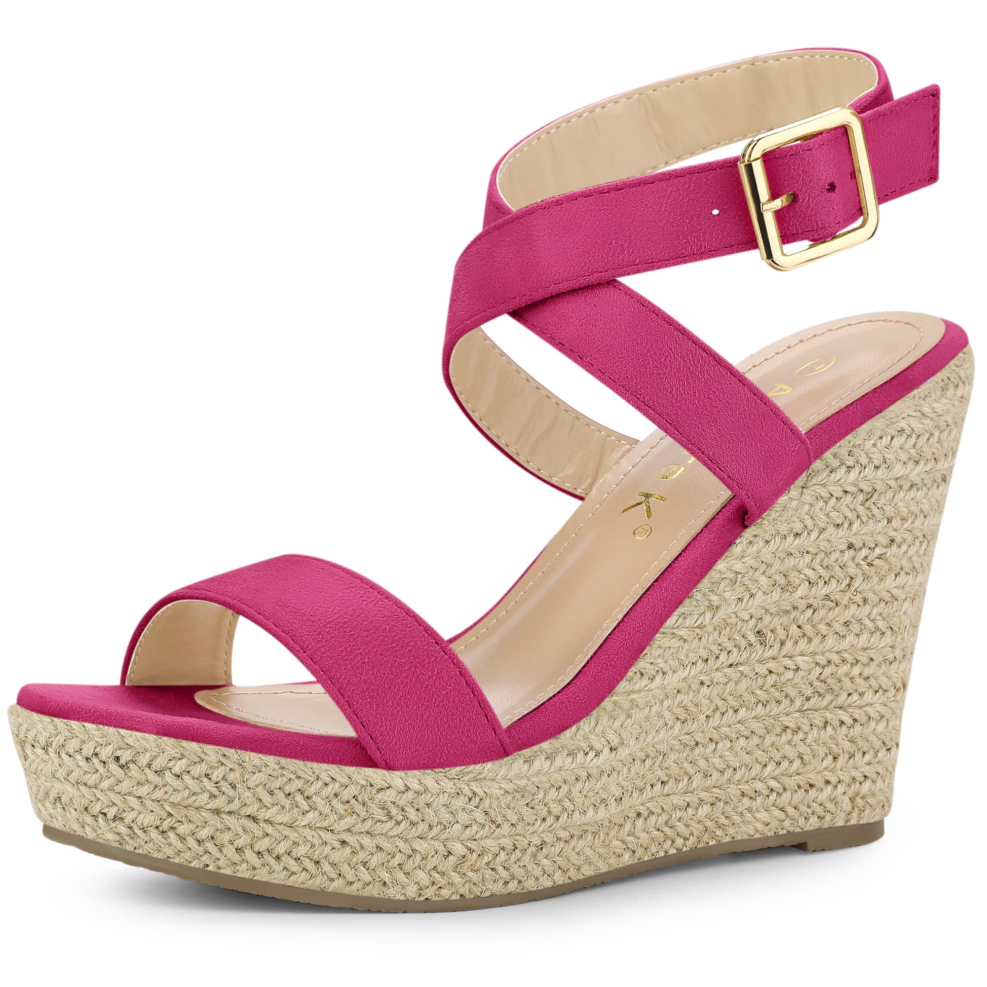 Slingback Espadrille Wedge Sandals - Pink UK 6.5-image-bd556122-124c-4535-9363-636b9cd03c02-103044